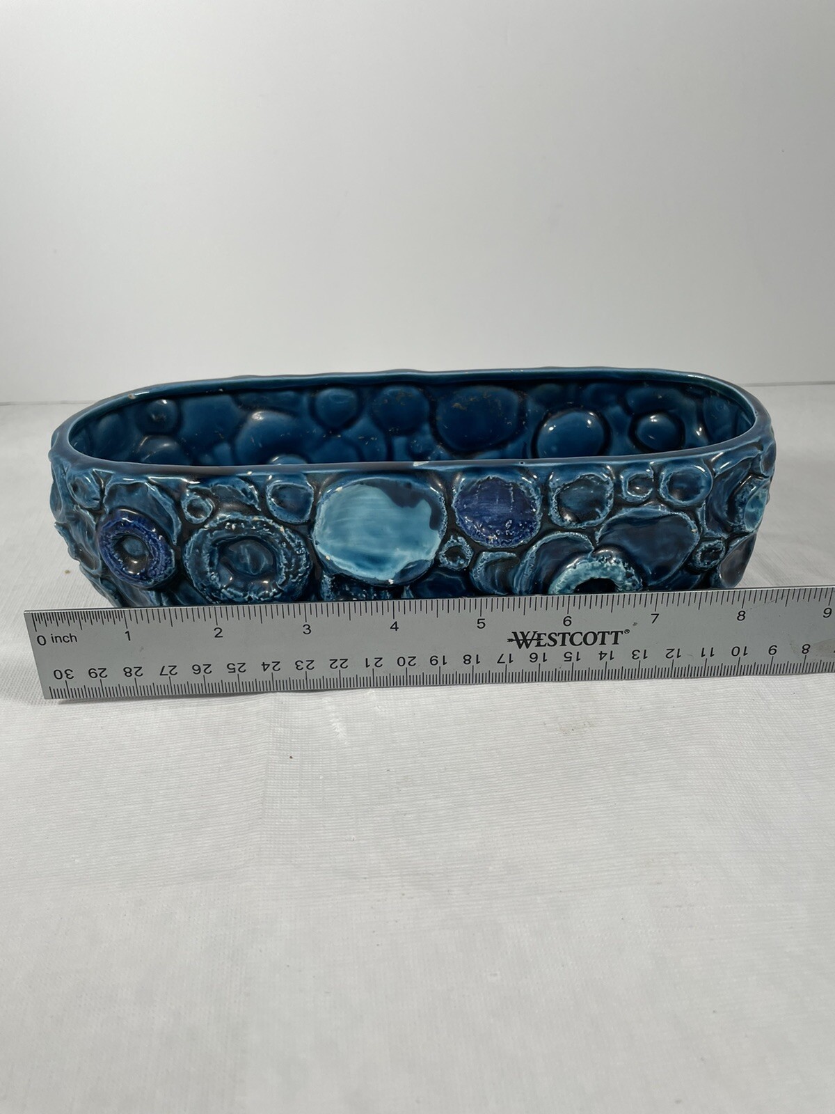 Napcoware Baubles Bangles Beads Vintage Blue Ceramic Planter