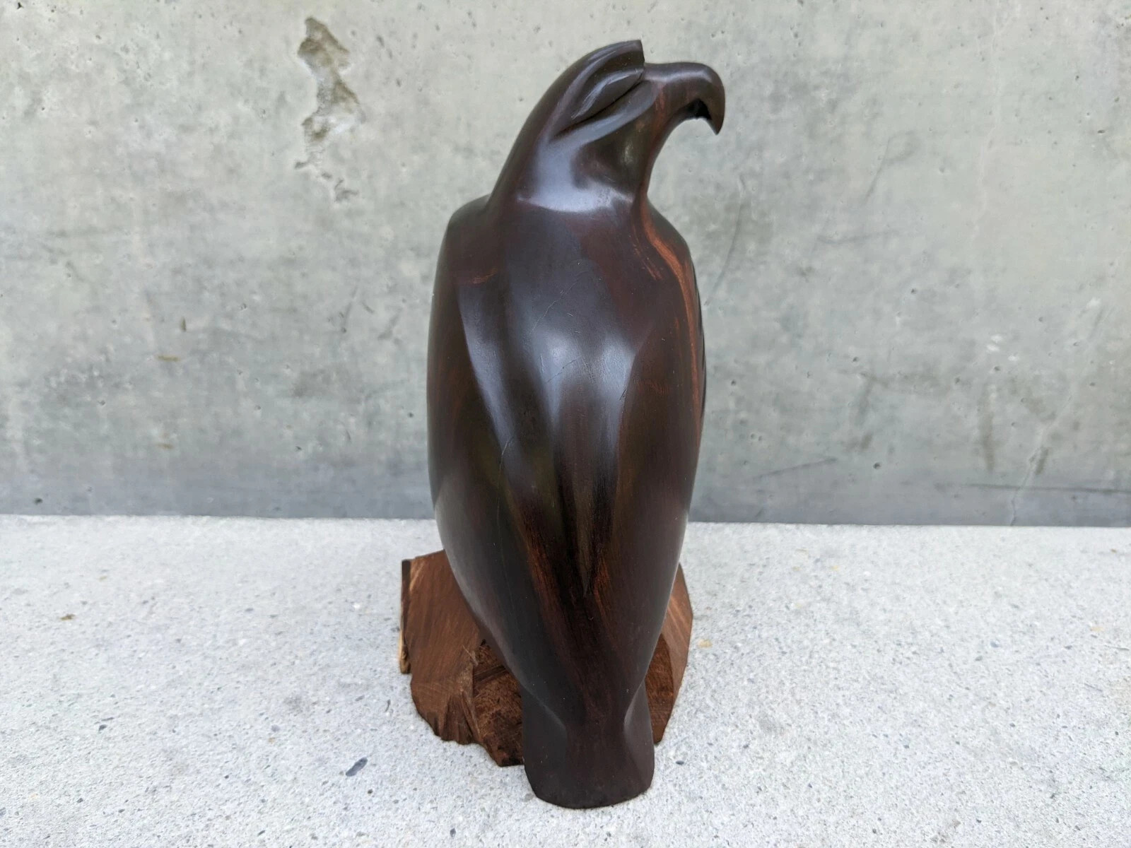 Vtg Ironwood Hand Carved Eagle Falcon Hawk Bird Sculpture 2 lb 7 1/4″ x 3 1/2″