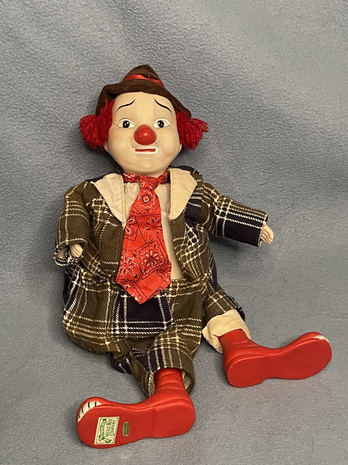 The San Francisco Music Box Company Porcelain Hobo Clown Articulating Halloween