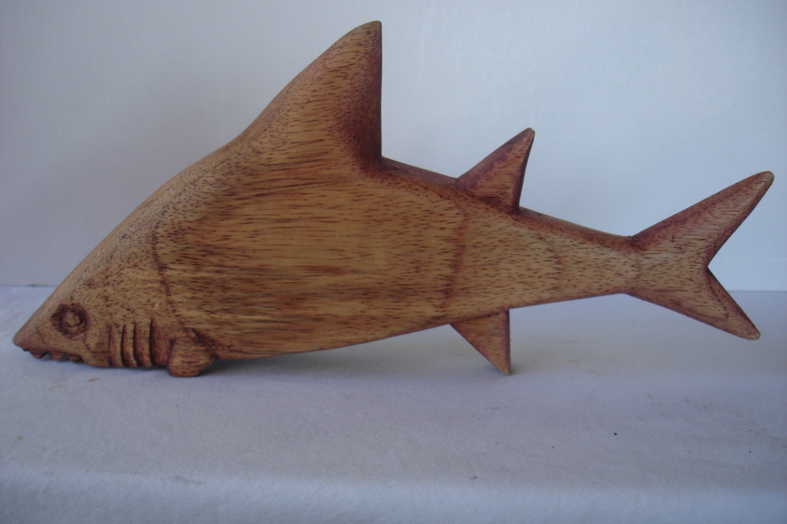 Wood Hand Carved 11.5″ Shark Folk Art Figure Beach Décor