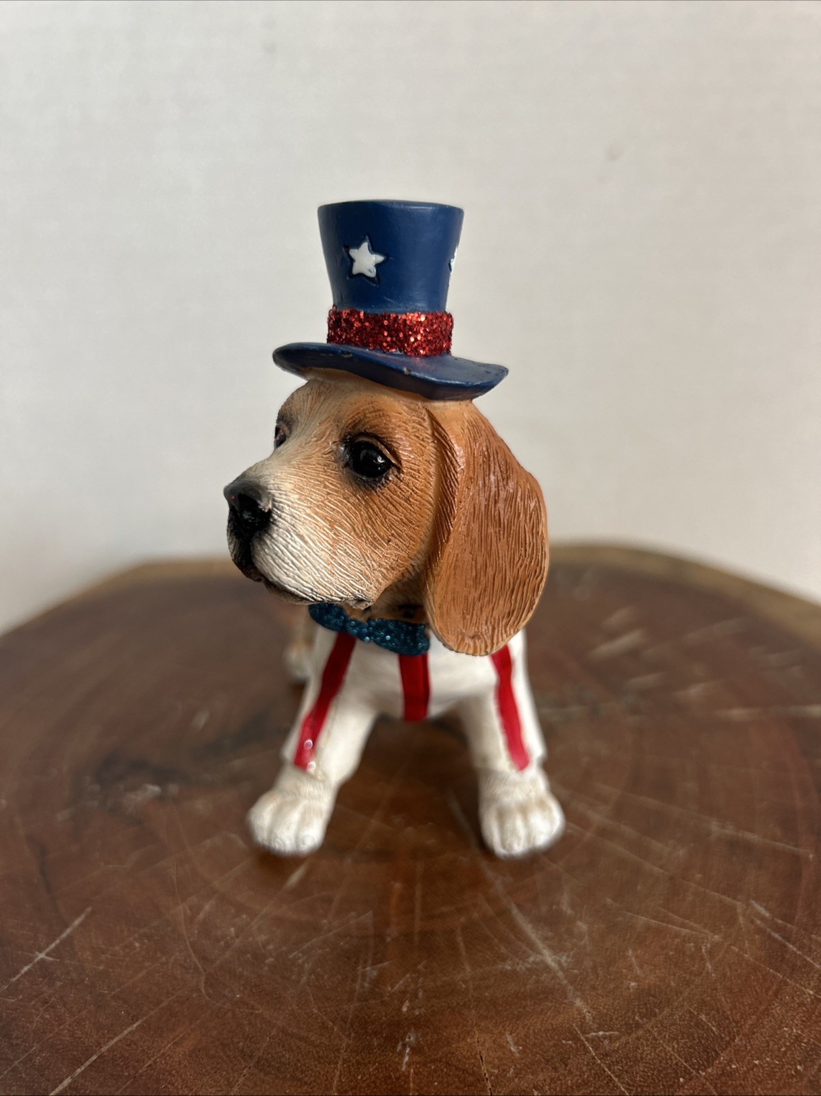 4.5” Ceramic Patriotic Dog Figurine