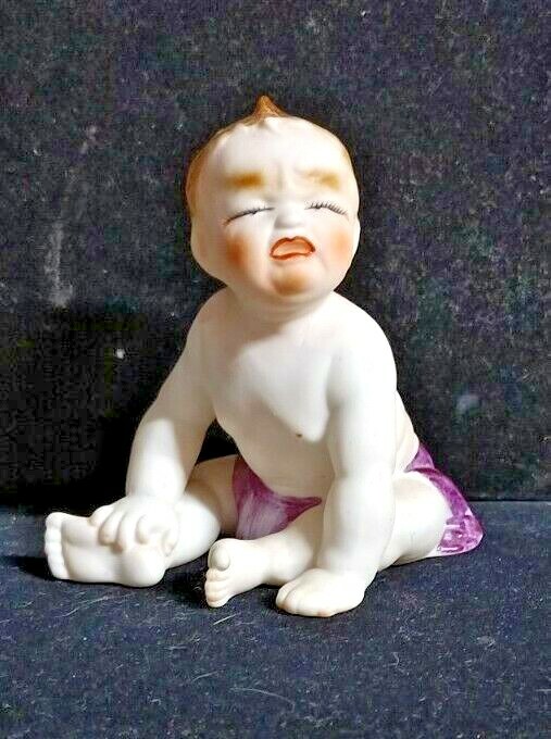 50’s VINTAGE Lenwile ARDALT Made in JAPAN BISQUE PORCELAIN PIANO BABY BOY