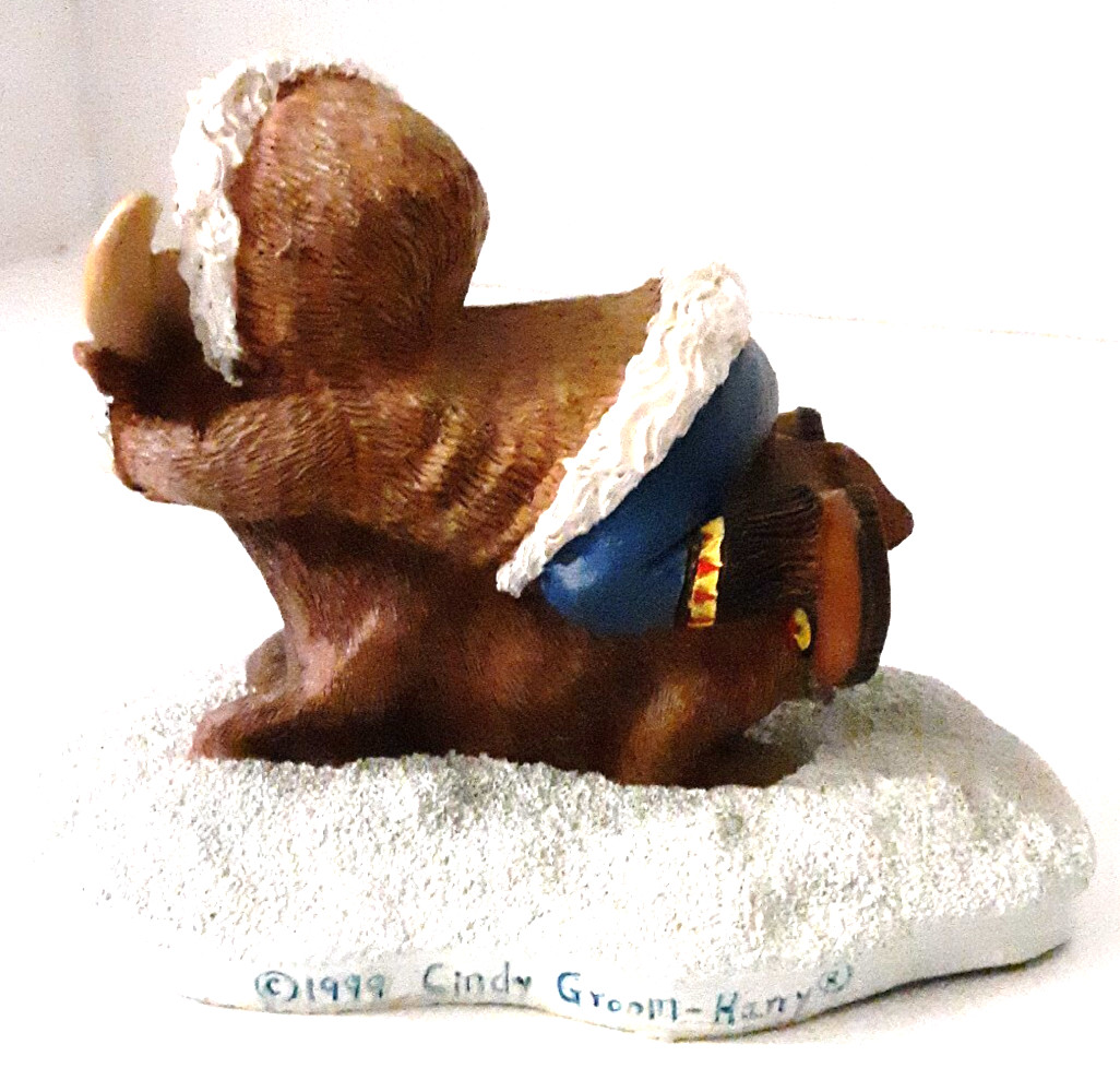 Vintage Eskimo Child Hugging Moose Igloo Crew Figurine Cindy Groom 90s Decor Y2K