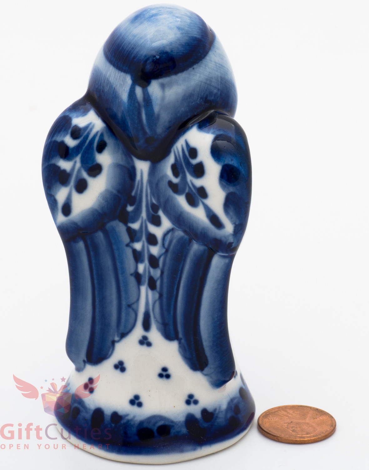 Porcelain Gzhel HandMade Figurine candle stick Christian Beautiful Angel girl
