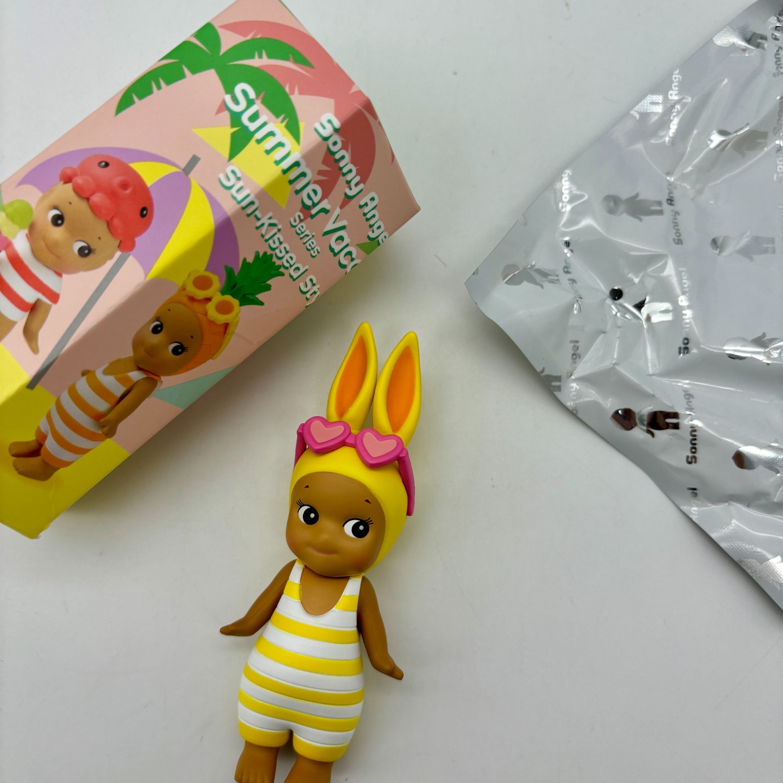 Authentic Sonny Angel Summer Vacation Series Blind Box Mini Figure Toy, Rabbit