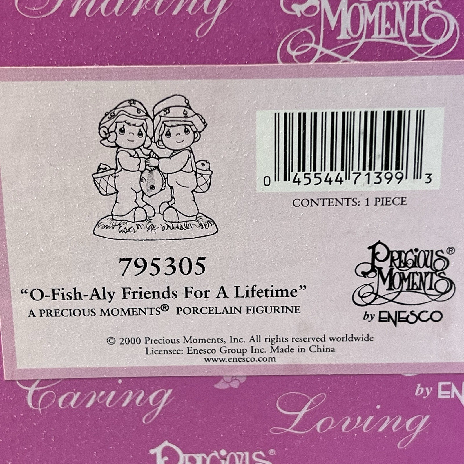 Precious Moments “O-Fish-Aly Friends for a Lifetime” porcelain figurine Mint Box