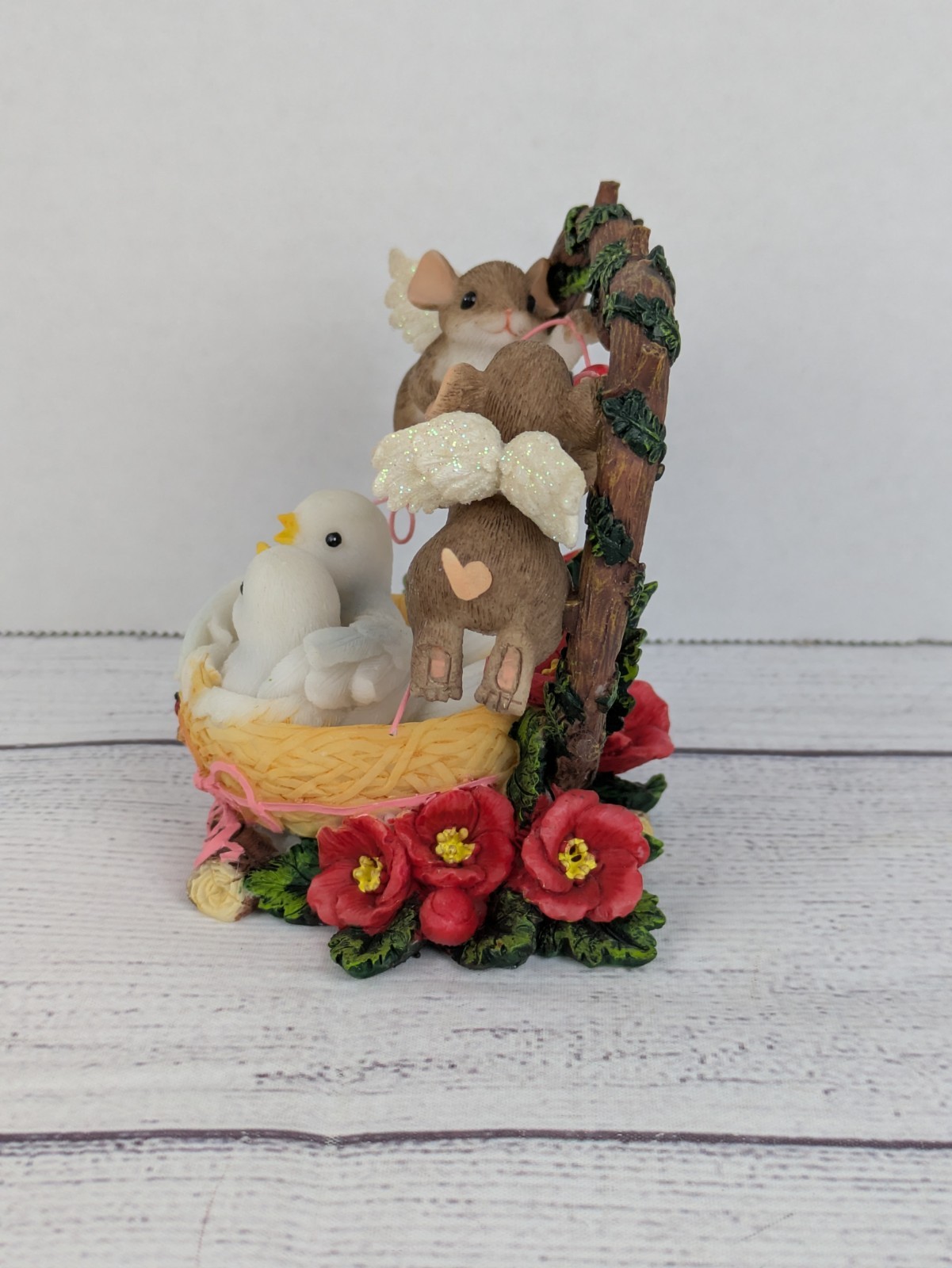 Fitz & Floyd Charming Tails Together In Our Own Little Love Nest Valentine’s Day