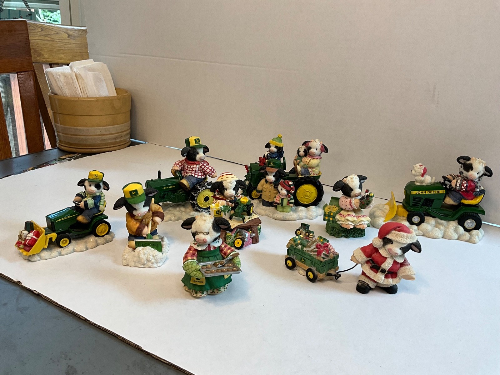 Lot of 17 Mary’s Moo Moos John Deere Figurines Enesco Vintage Cow Collection NIB
