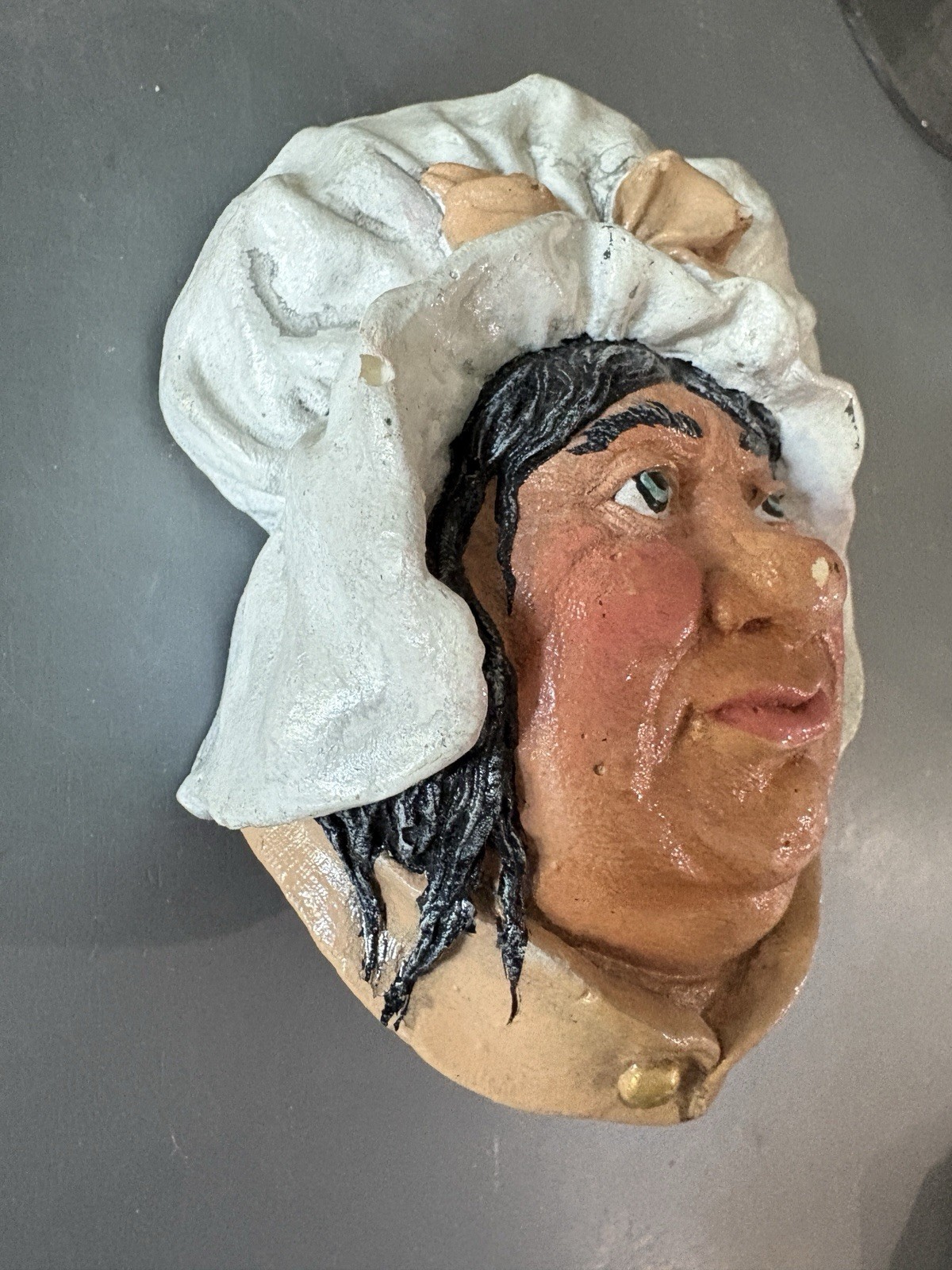Vintage Bossons Style Sarah Gamp Chalkware Wall Head R S Weigman 1979