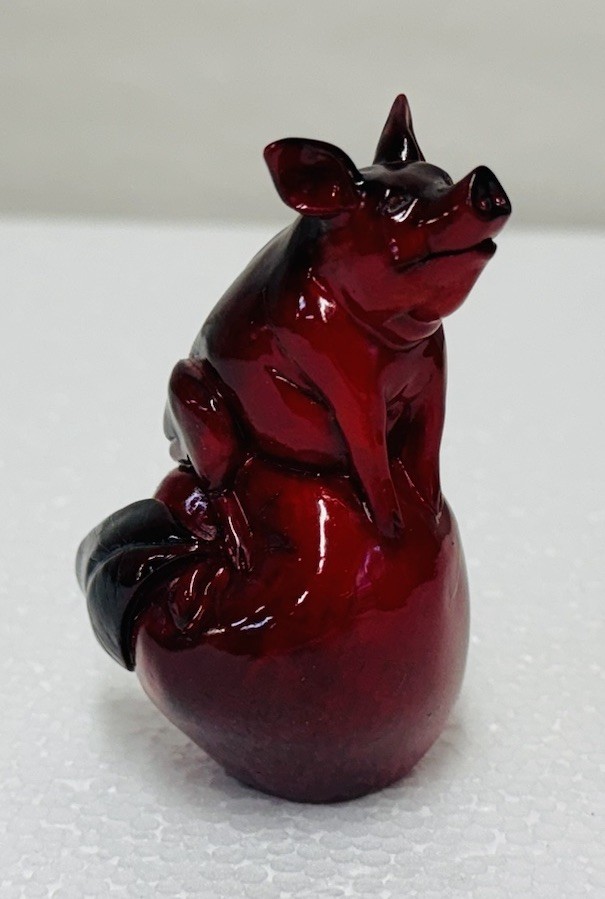 Harmony kingdom Neil Eyre Pig On Apple Trial Piece Signed Extremely Rare