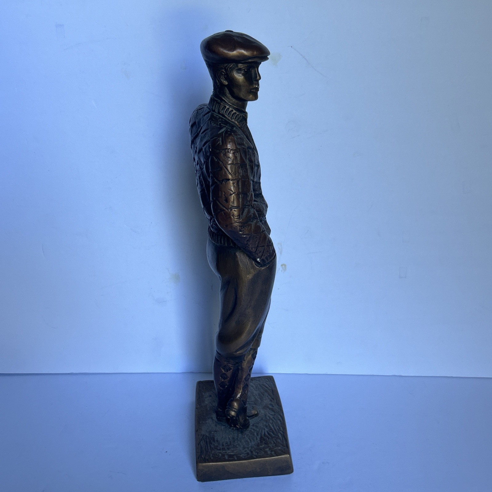 Vintage Austin Sculpture 1989 Plus Fours Golfer 16″ Bronze Finish Statue Read