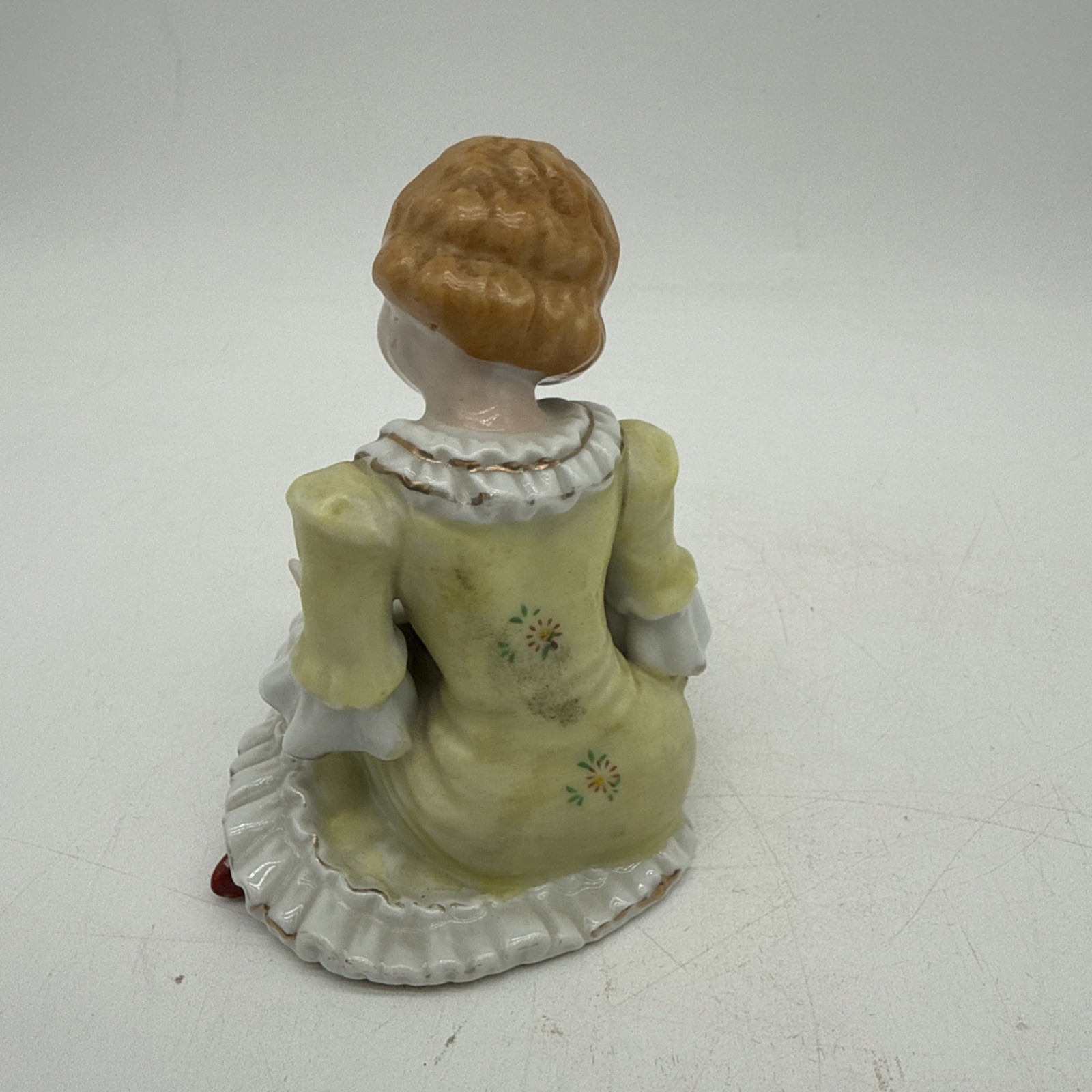 Vintage Young Lady With Sheet Music Book Porcelain Figurine Approx 4.5″x3.5″