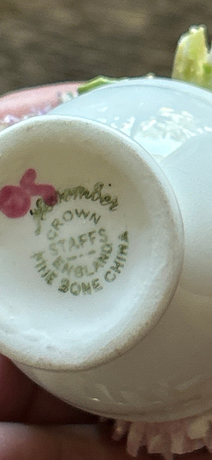 Vintage Coalport Bone China Flower Pot/ Staffs England Mini Flower