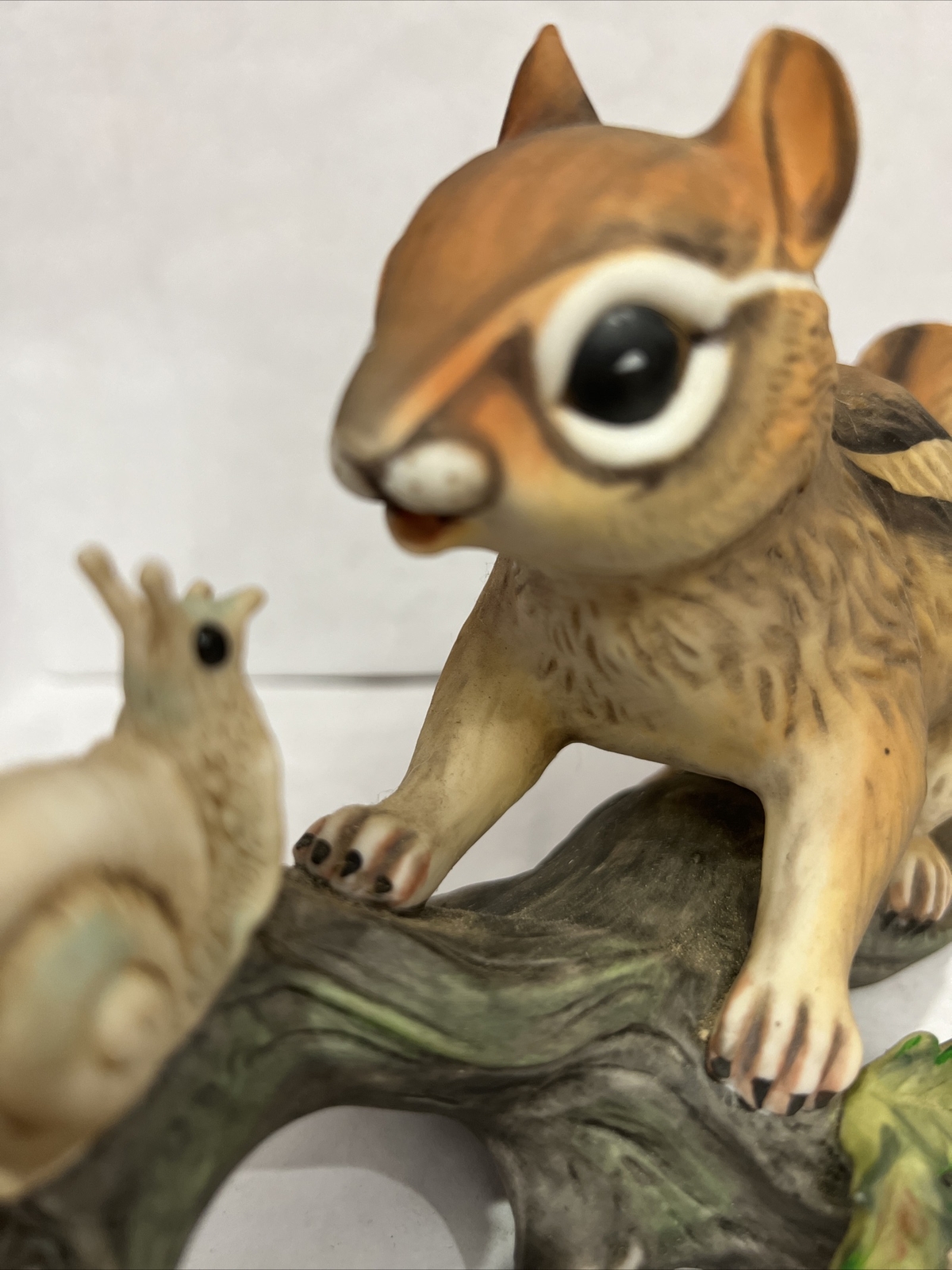 Masterpiece by HOMCO Figurine Chipmunk Looking at Snail 4 3/4 Inch High