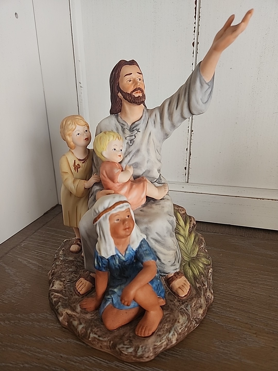Homco Jesus w/ Children “Come Unto Me” #8846 1989 Masterpiece Porcelain Figurine