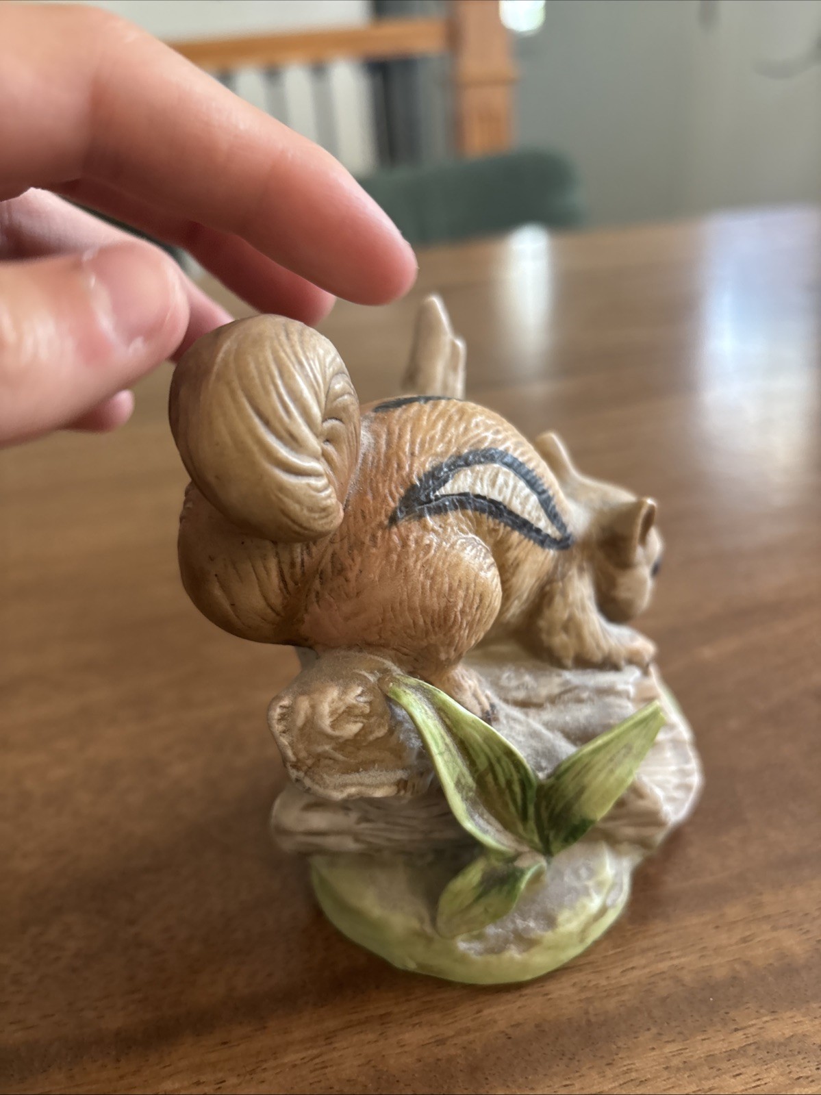 Homco Masterpiece Collection Chipmunk & Turtle on a Log Figurine # 8882
