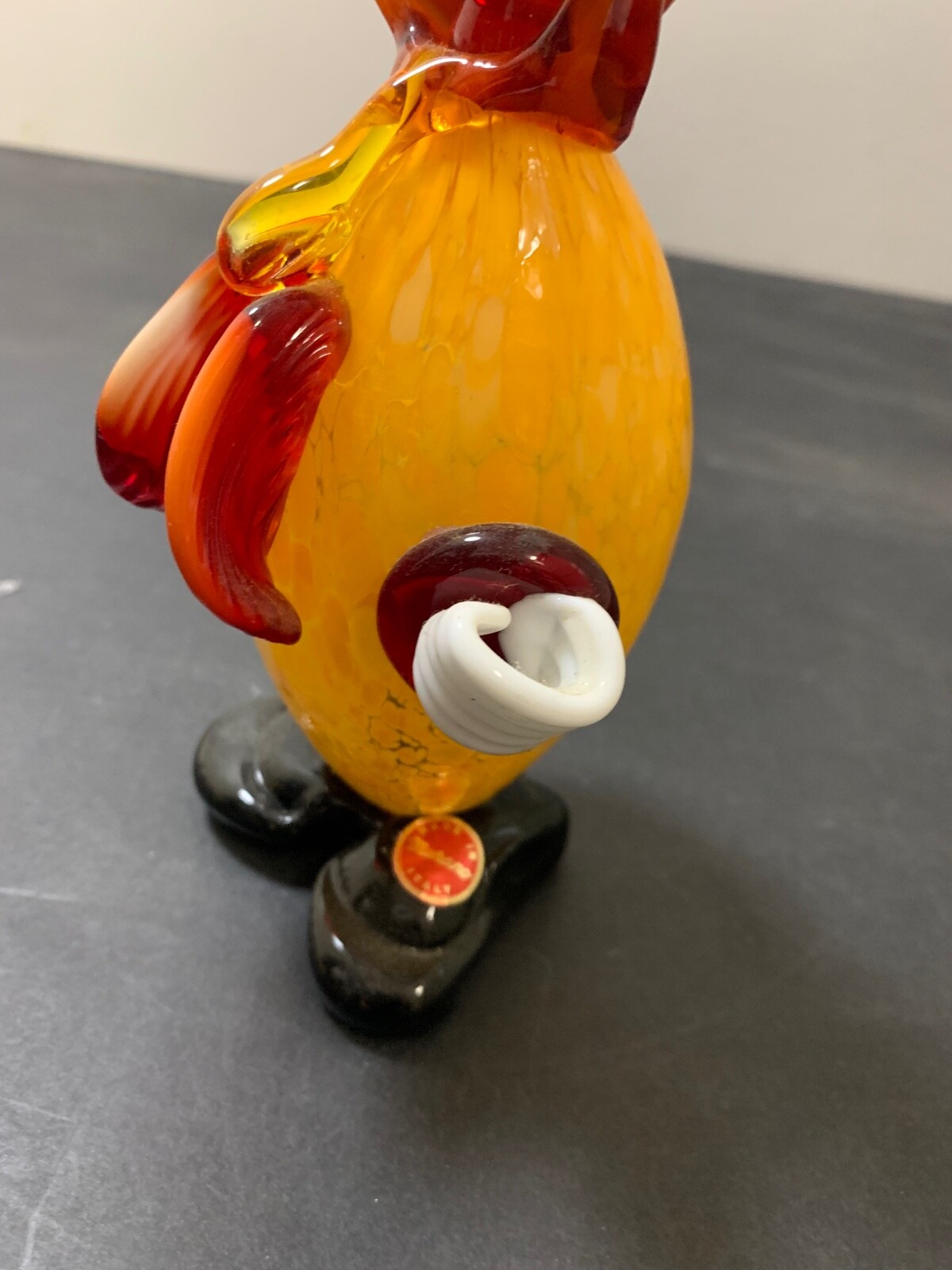 Vintage Murano Glass Clown Figurine. Hand Blown Glass. 1960-1969.