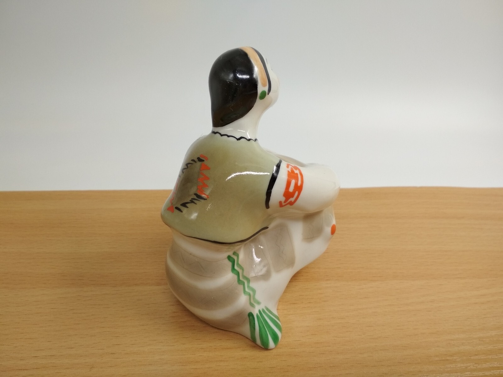 Porcelain figurine of USSR, Seated Girl, Thoughtfulness, *126