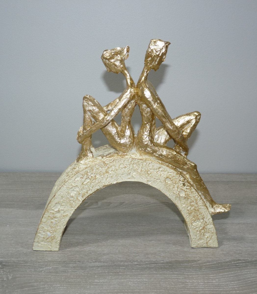 Couple On Arch Romantic Handmade Decorative Sculpture Statue Home Art Décor gift