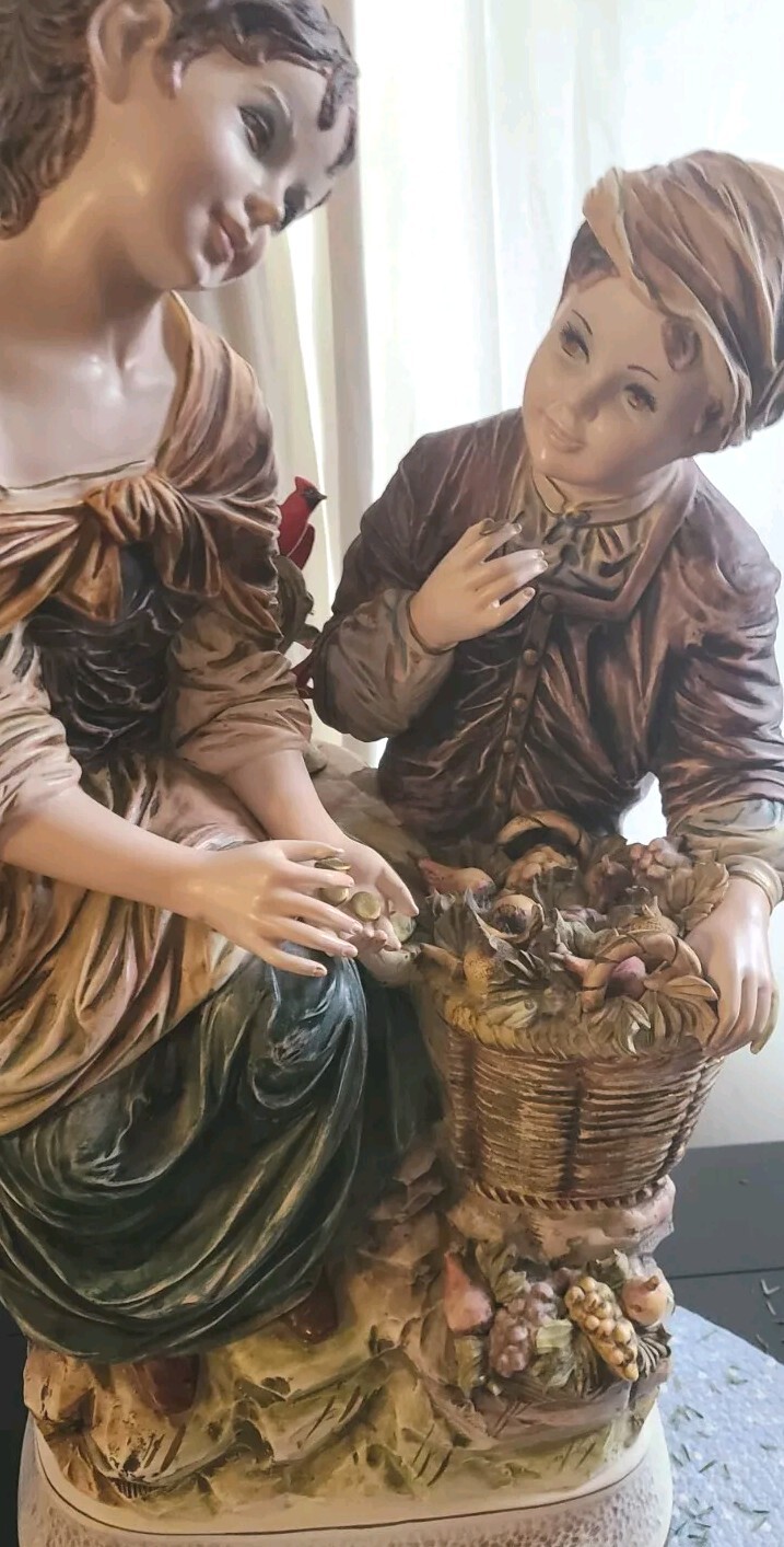 Stunning AZZOLIN Brothers Figurine 1965 Importers Ltd. 26.5 In Tall ,15 In Wide
