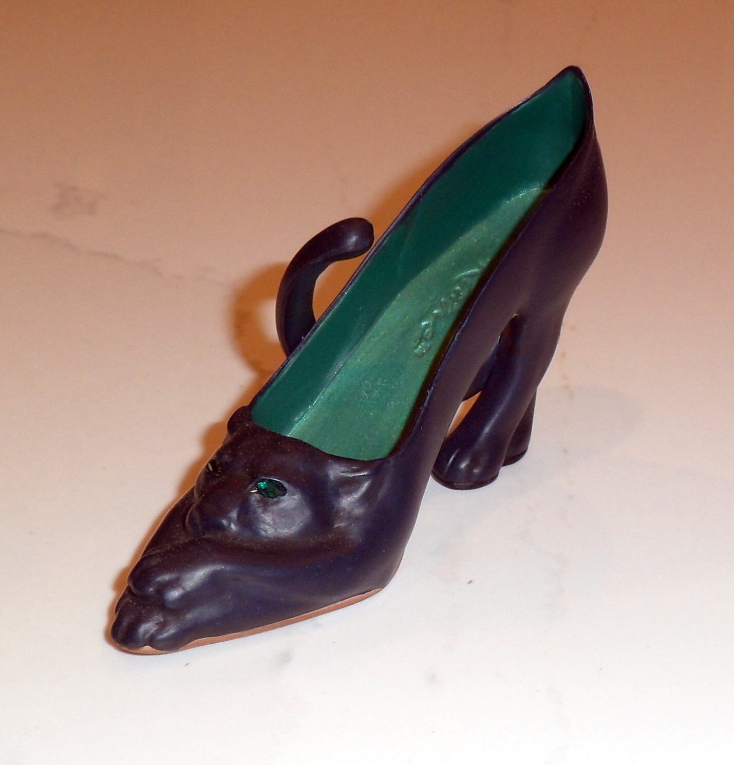 Just the Right Shoe by Raine – Black Panther “On the Prowl” green jeweled eyes