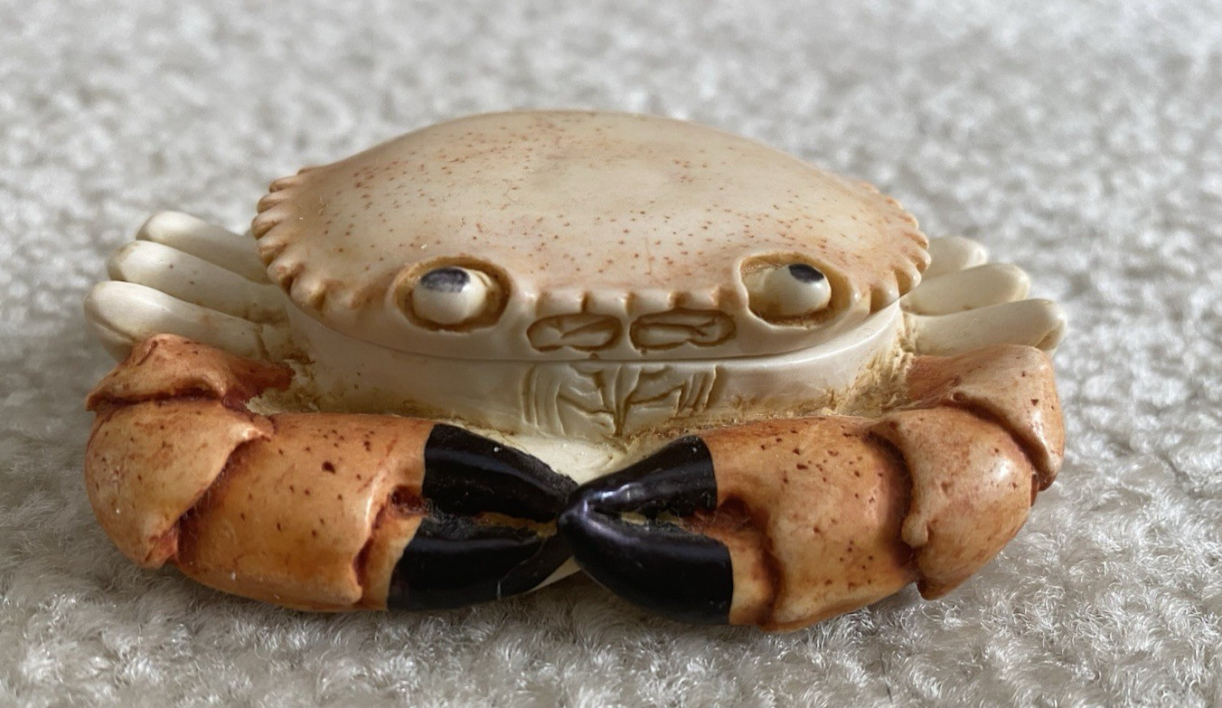 Harmony Kingdom Side Stepping Crab Figurine Trinket Box 1996 FREE SHIP