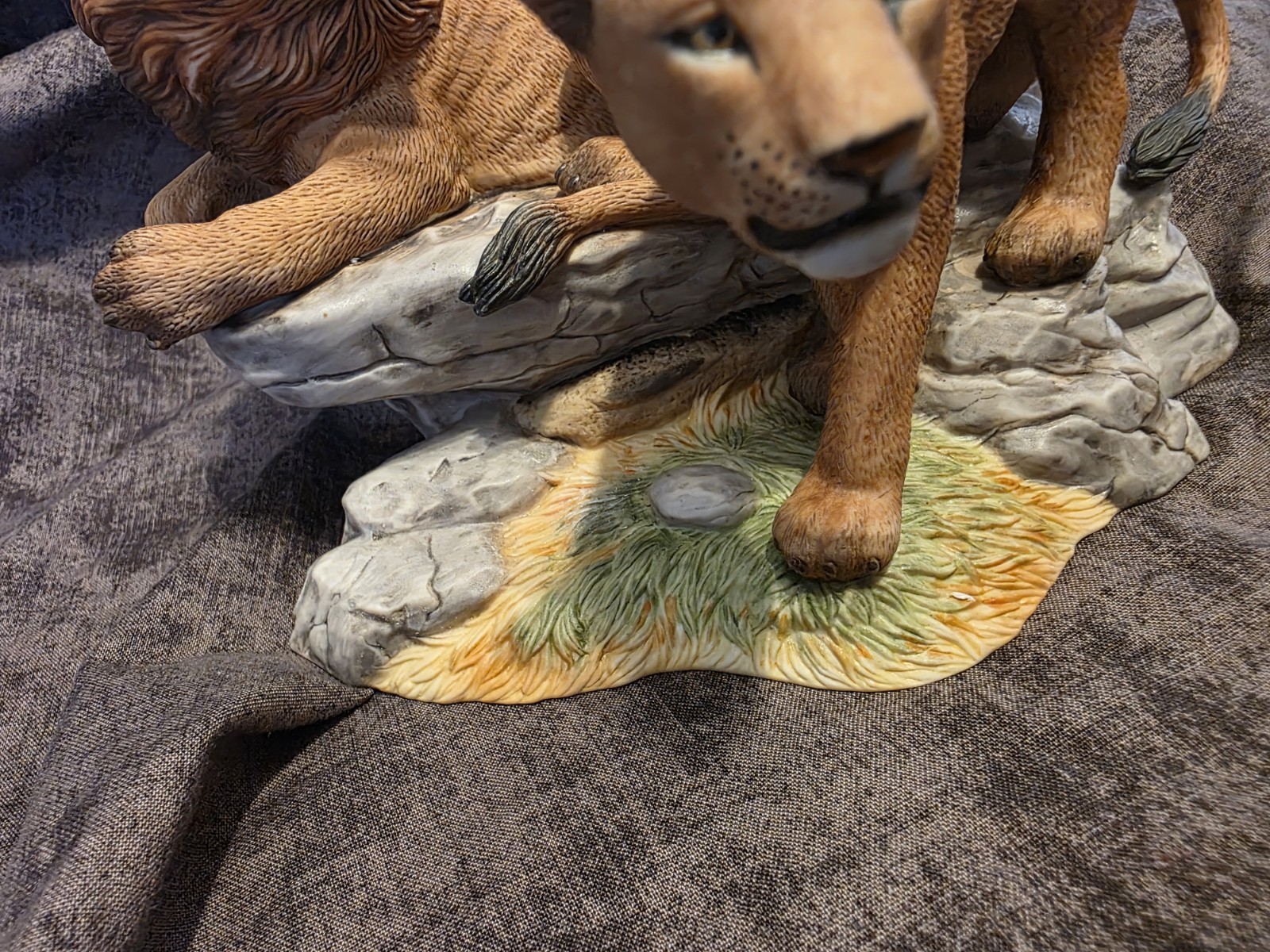 Vintage Lenox Lions Africa Wildlife Of The Seven Continents Figurine 1988