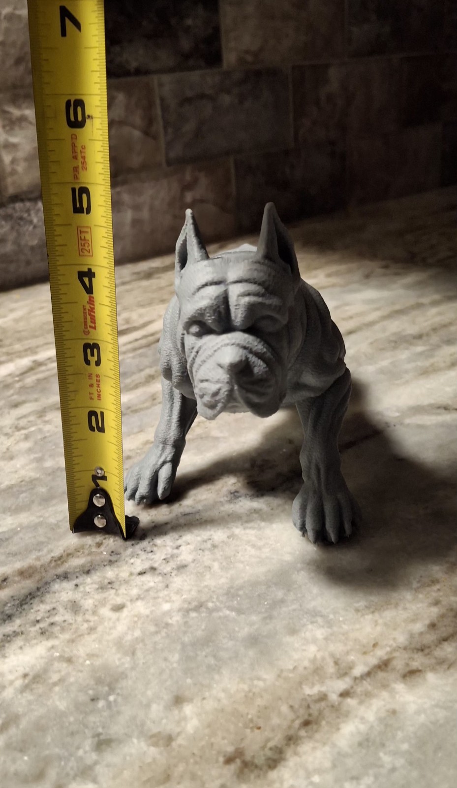 MUSCULAR CANE CORSO 3D PRINTED STATUETTE, GRAY COLOR. PLASTIC. HIGH DETAIL!