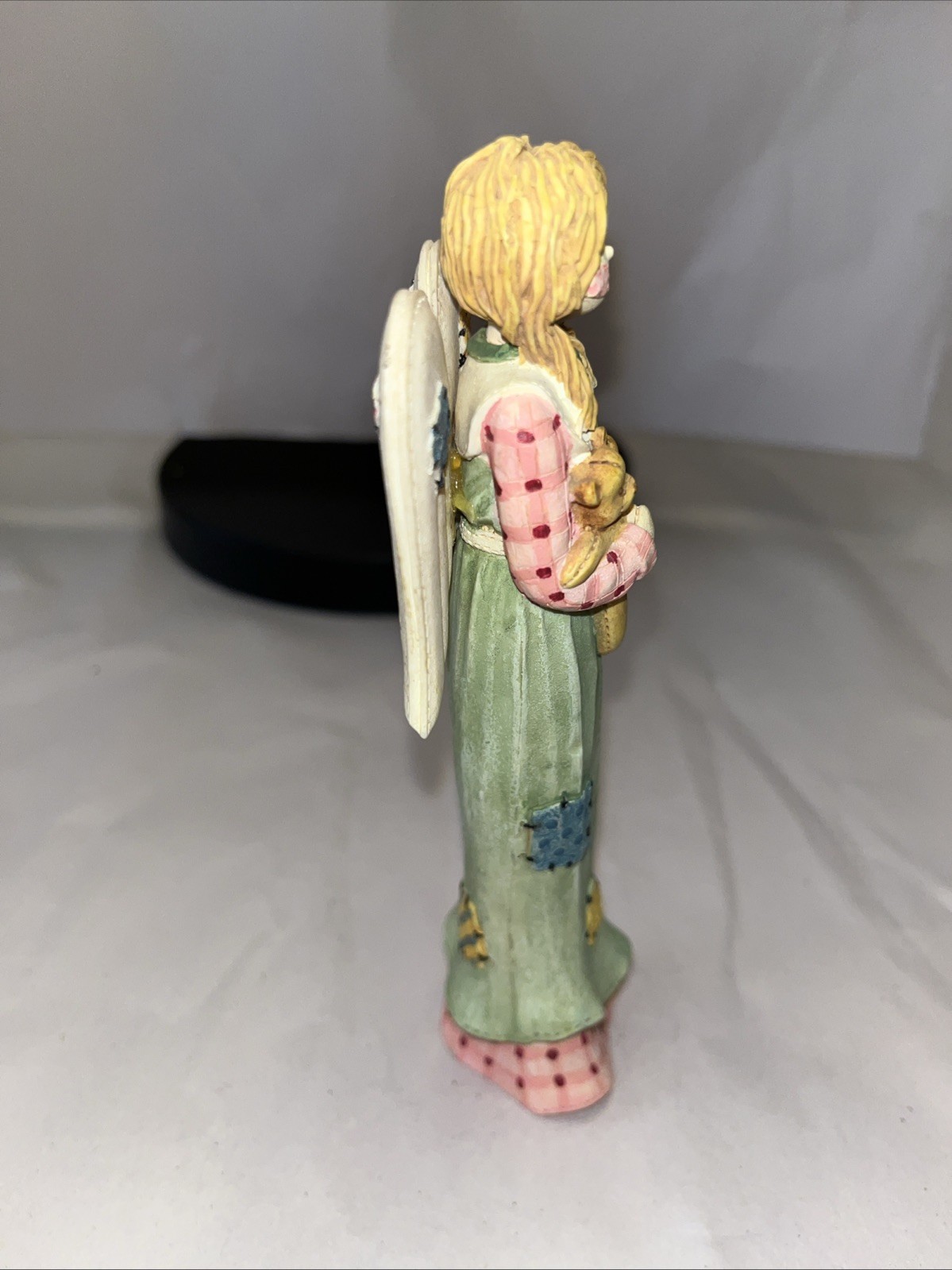 Vintage Ganz Patchwork Angel-Resin-country-folk Art Style 6”