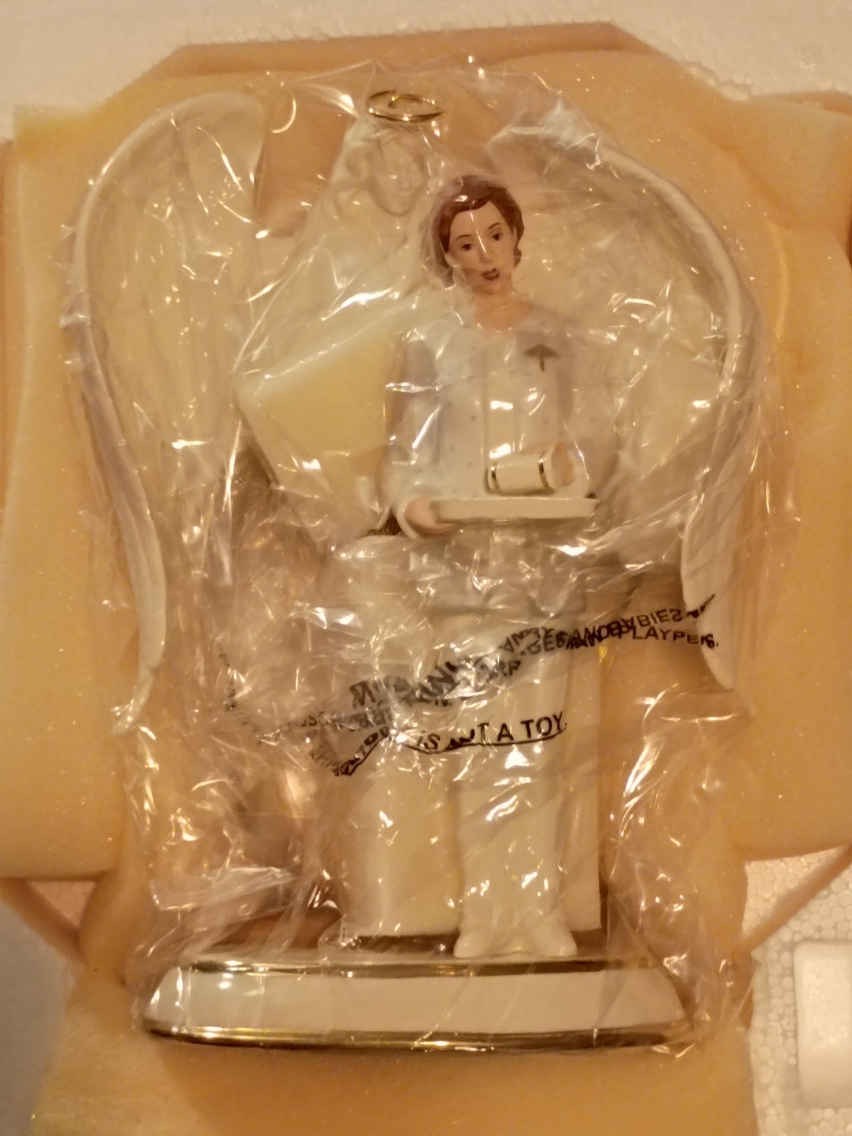Bradford Exchange Ceramic Angle Figurene Set of 4 Figurines with COA In Boxes