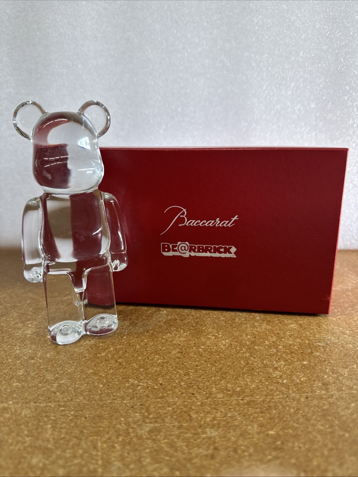 *Open Box* 2019 Baccarat BearBrick Clear Crystal Figurine Medicom Toy