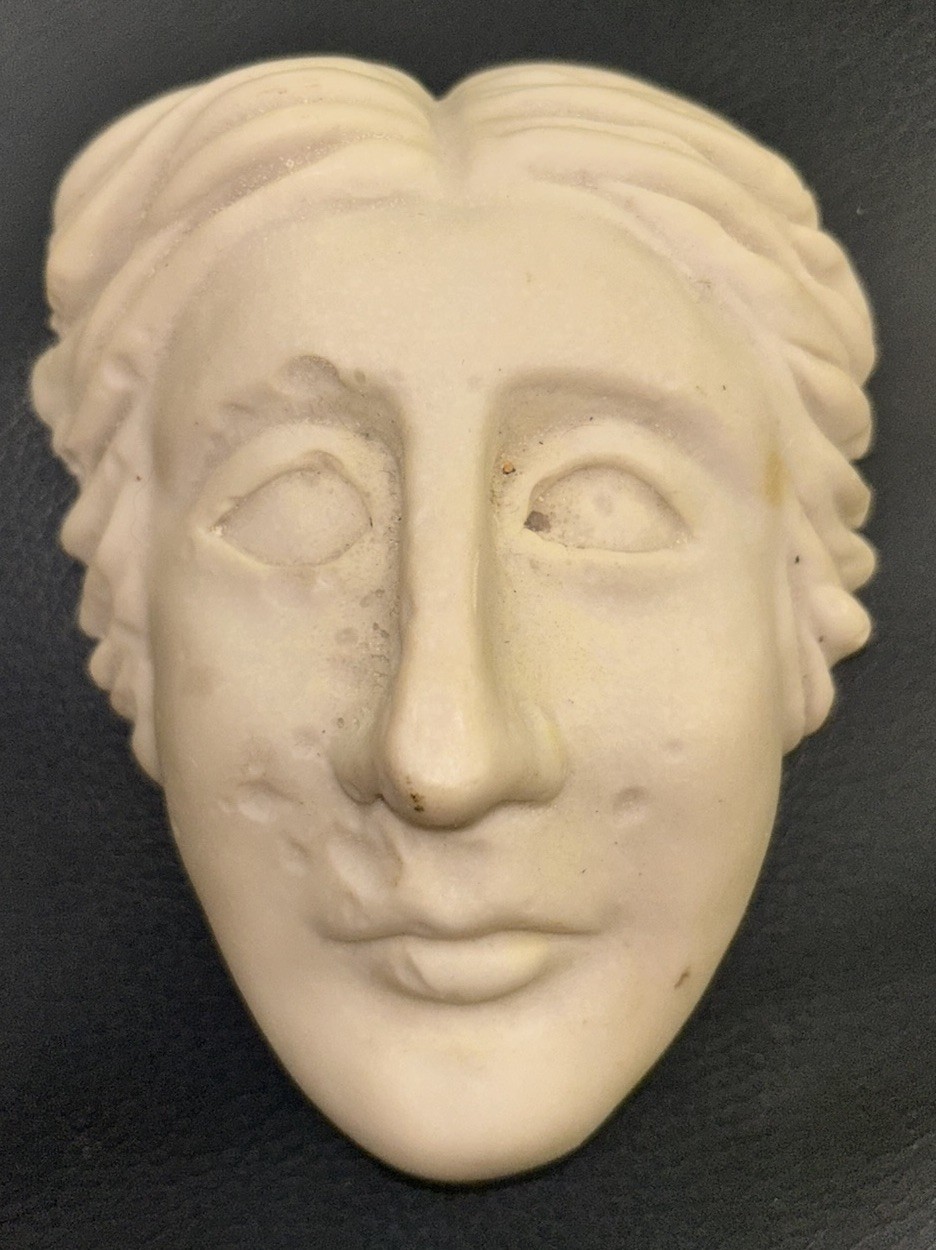 VTG Greek Theatrical LADY FACE PLAQUE 4.25”W 5.5”T Medusa Aphrodite Resin/Compos