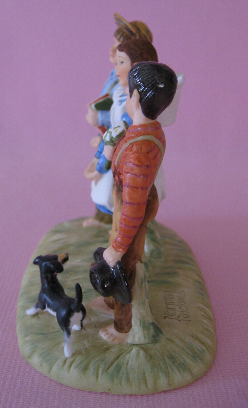 Norman Rockwell Gorham Figurine Four Seasons Spring Young Mans Fancy w/Box