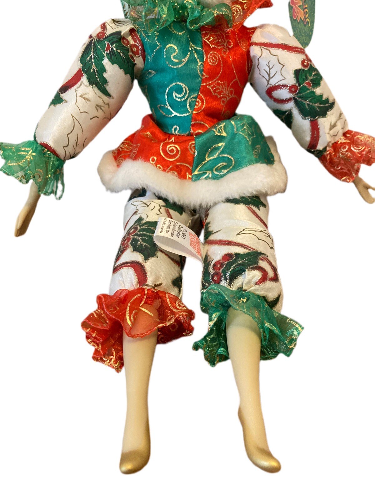 Sugar Loaf Classiques 2007 17″ Plush Christmas Poinsettia Harlequin Jester Clown