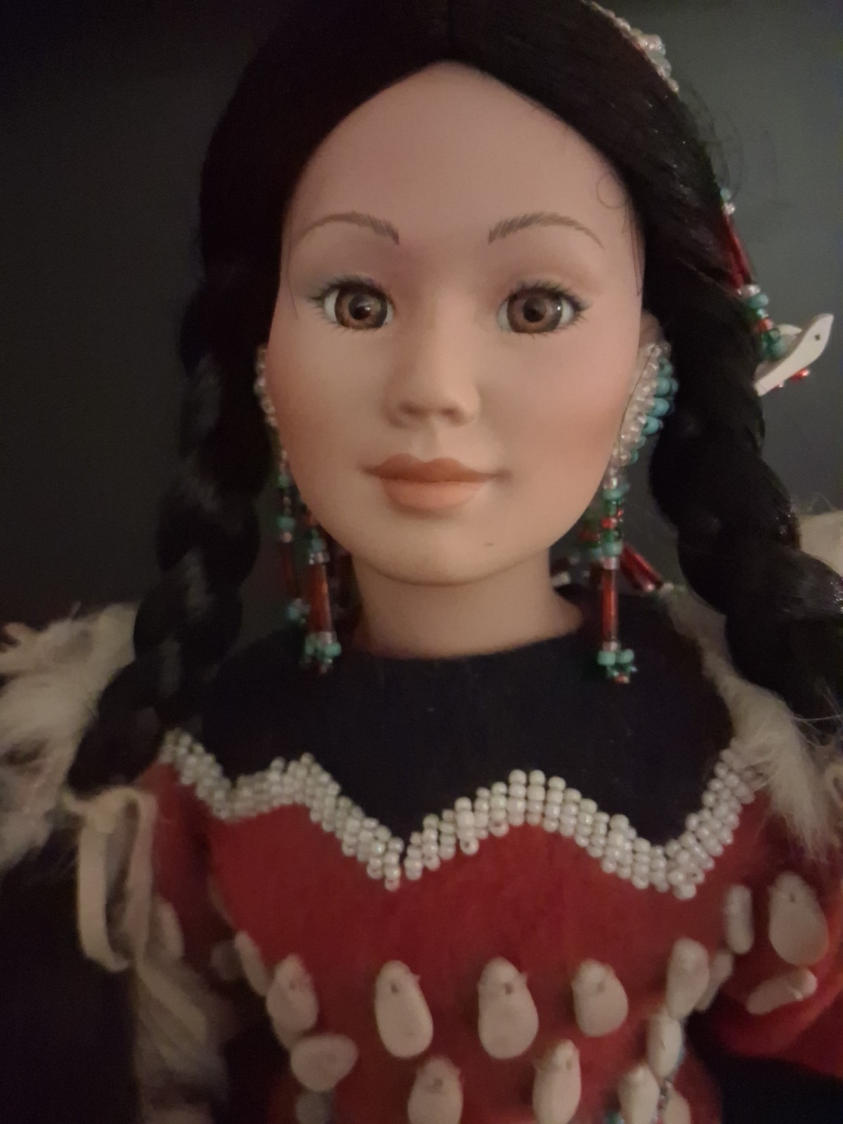 Danbury Mint Gentle Dove Bride Doll 16″ Judy Belle Native American Vintage