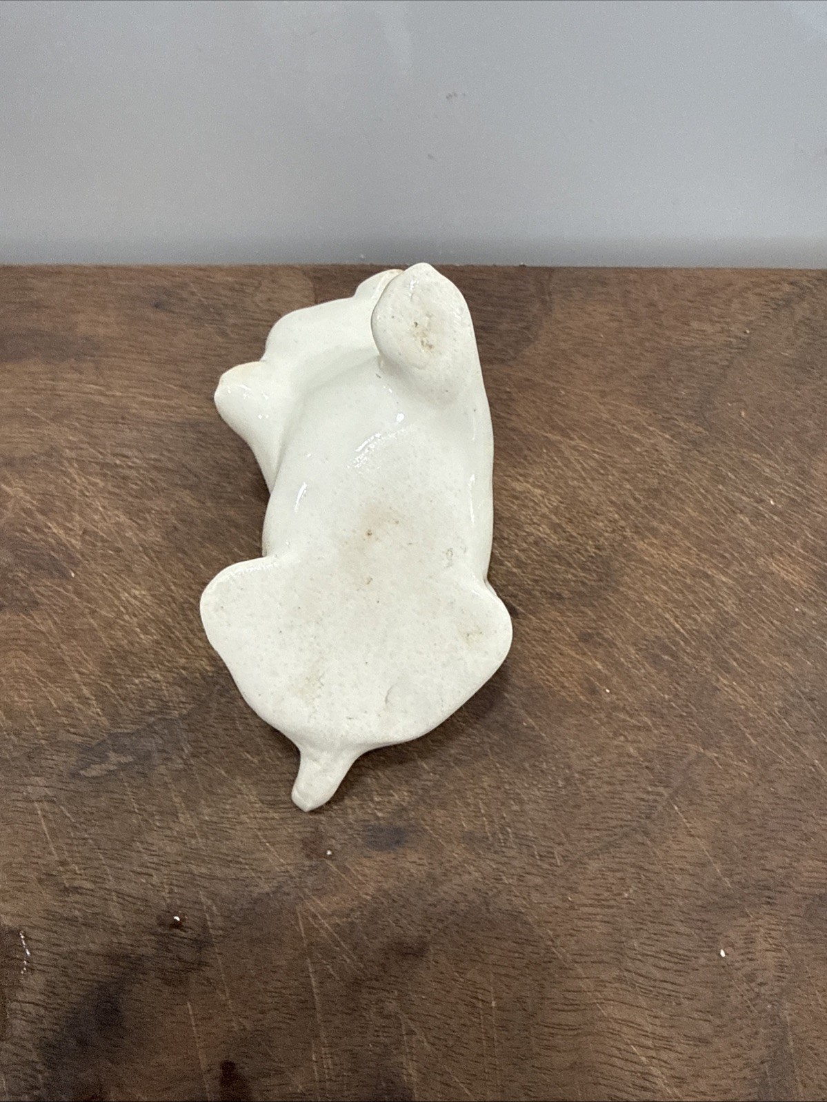Vintage Ceramic String Holder In Shape Of Dog W 3.5” Approximately And 2” Tall