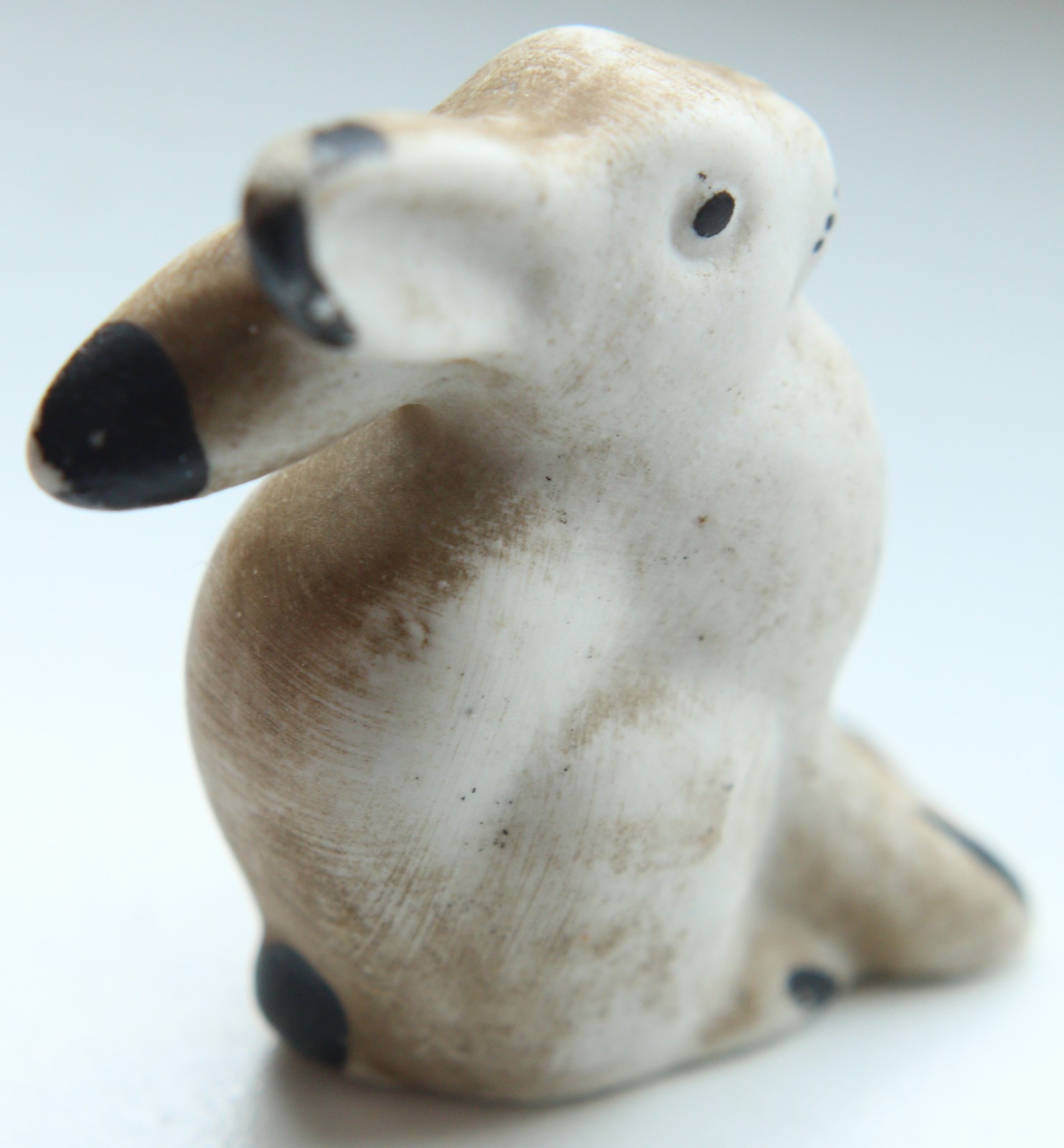 Antique Latvia PFF Rīga Porcelain Bisque Figurine Animal Rabbit Collectibles