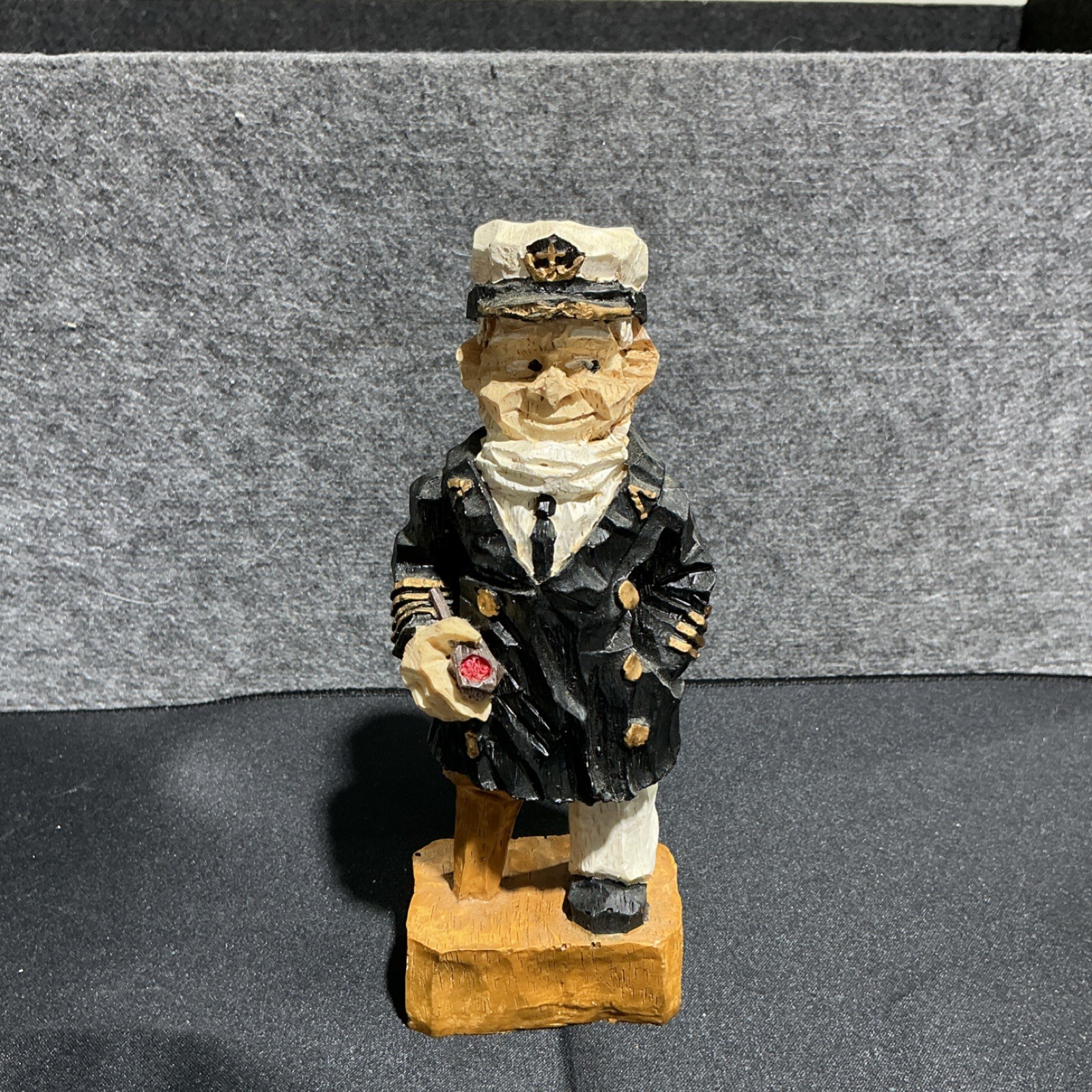 Hand Carved Wooden Nautical Sailor Figurine, Hand Painted, 8 Inch