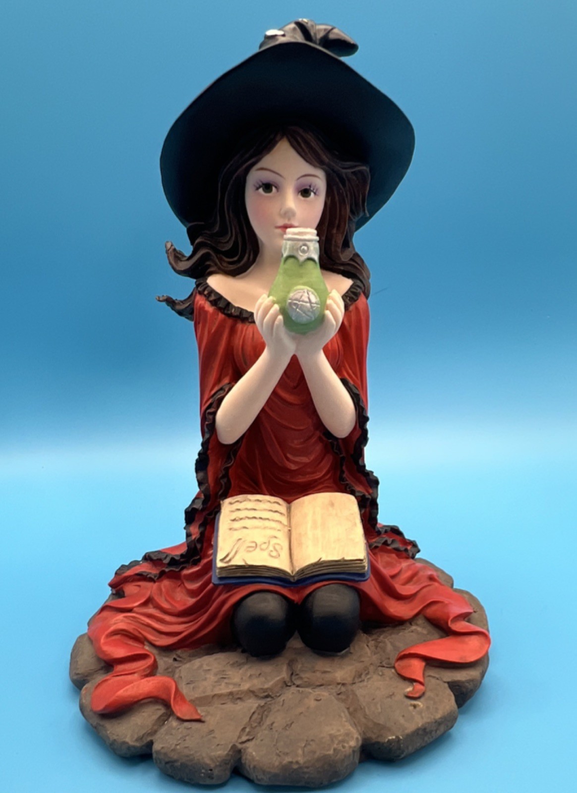 Lenox Enchanting Witch Figurine Hand Painted Resin 6.25 in Fantasy Cottage core