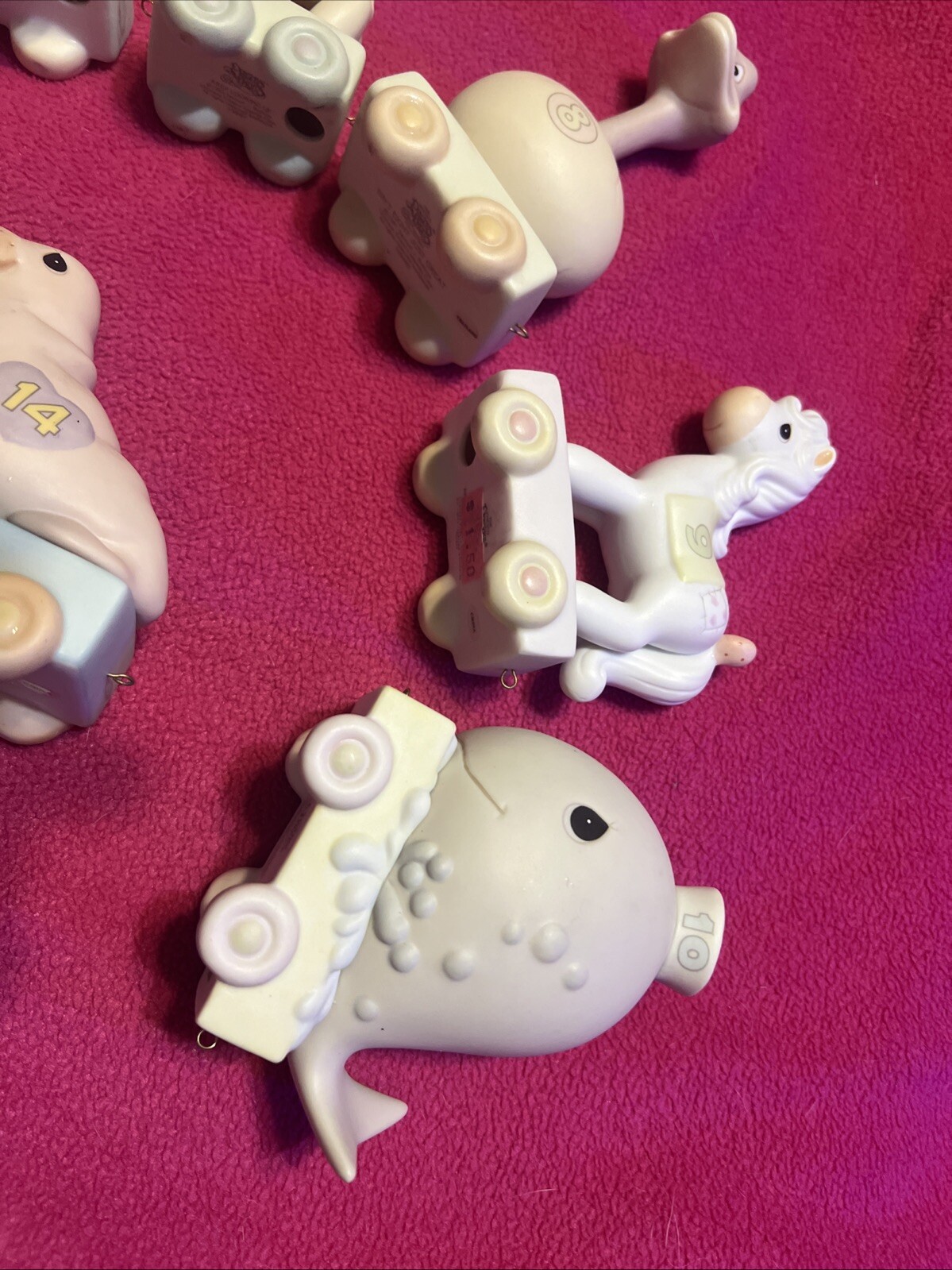 Precious Moments Birthday Train Set Ages 1-10—NO Clown or 6 & No boxes