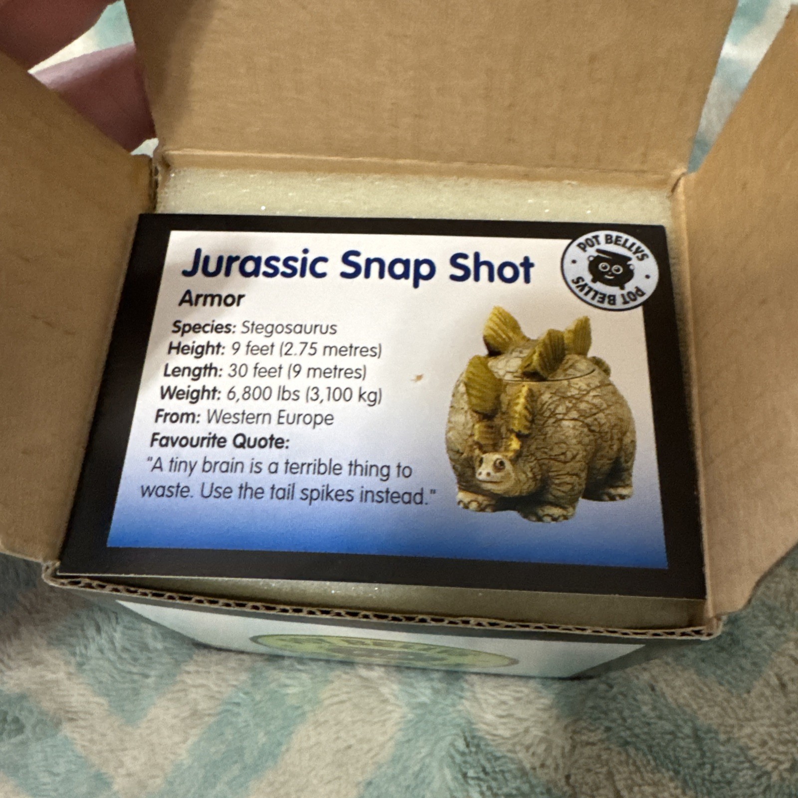 NEW** Dinosaur Pot Bellys – Armor (2001) Miniature Figurine Harmony Ball Co.