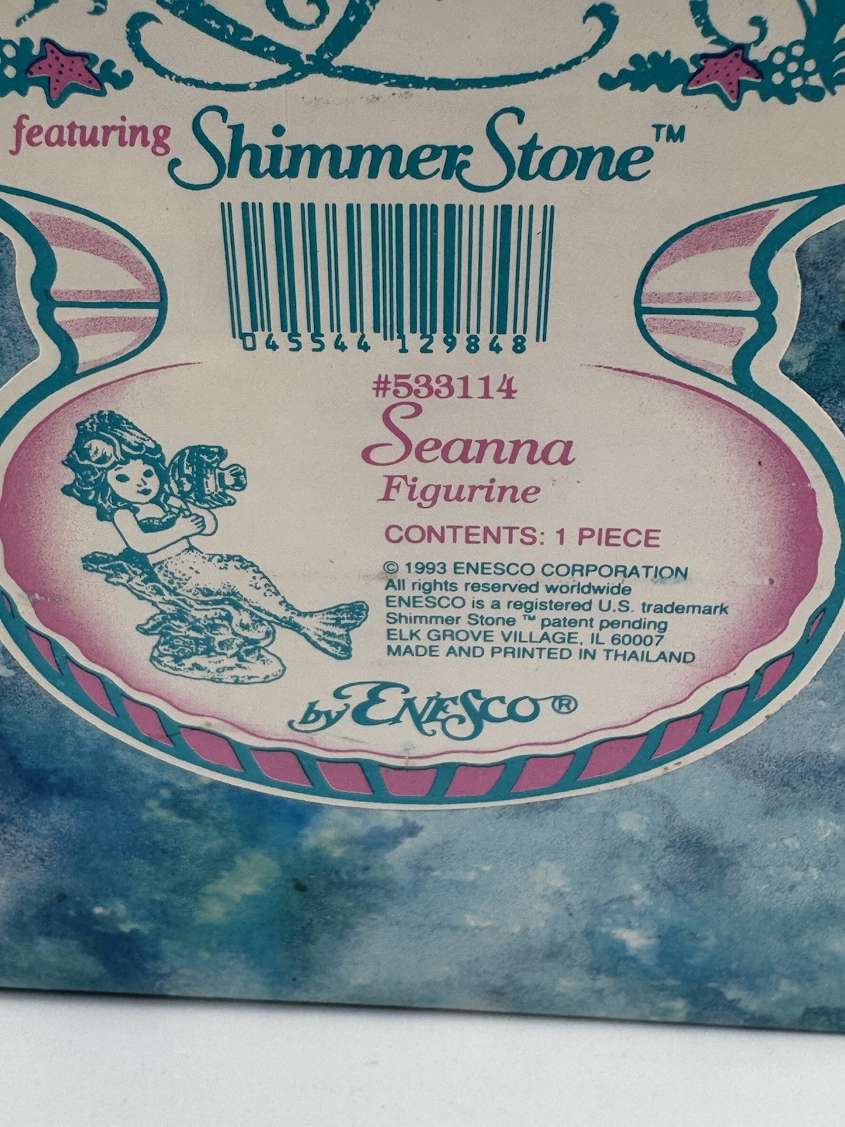 Coral Kingdom “Seanna” 1993 Enesco Mermaid and Fish Figurine