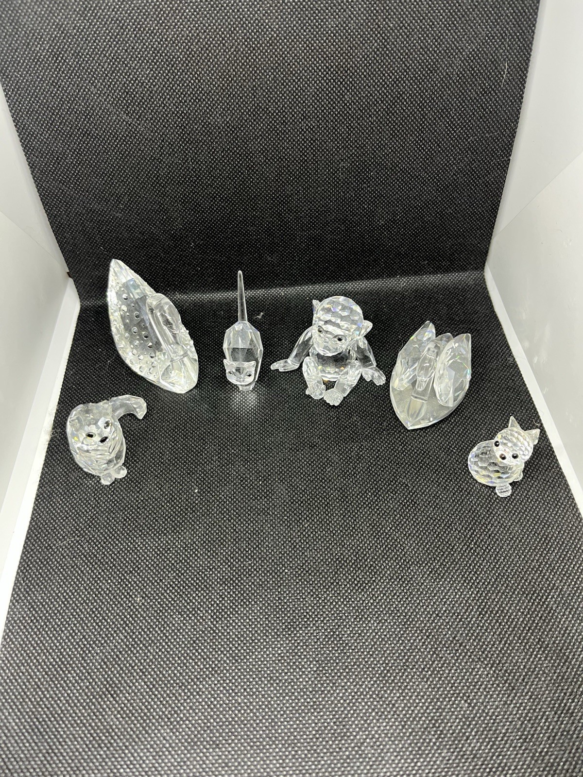VTG Lot of 6 Swarovski Crystal Animal Min Figurines No Boxes Retired 1 Damaged