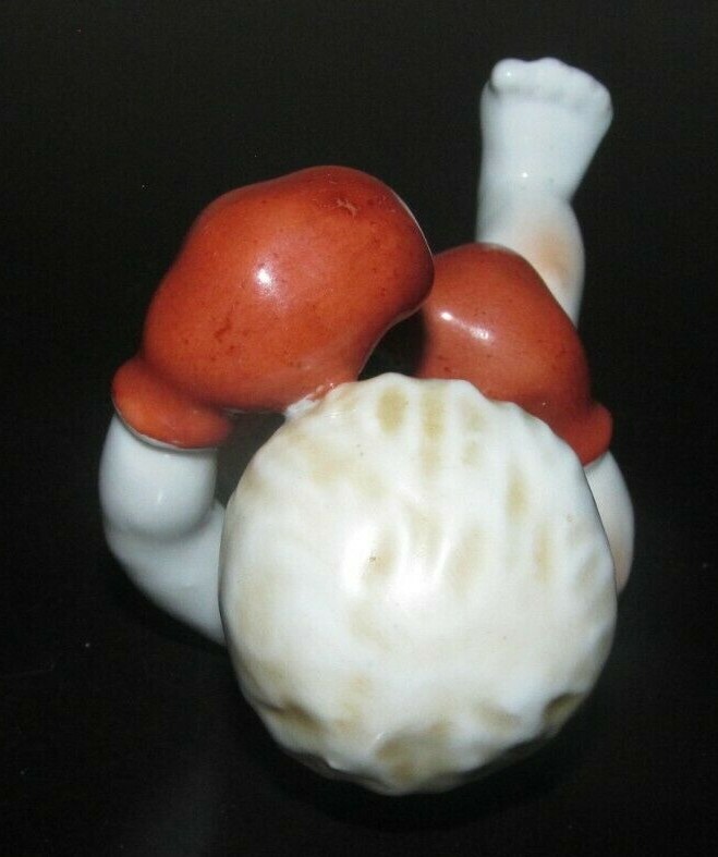 Kewpie Figurine Porcelain Bisque Made in Japan Boxing Baby Down Nursery Room