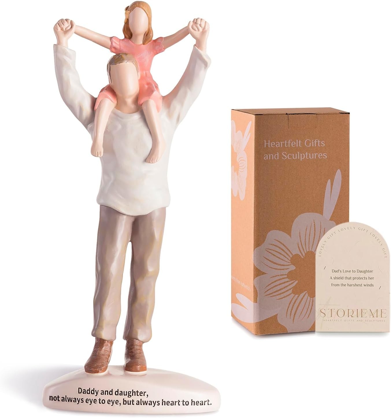 Dad Gifts from Daughter Hand-Painted Father Daughter Figurines Sculpture for …