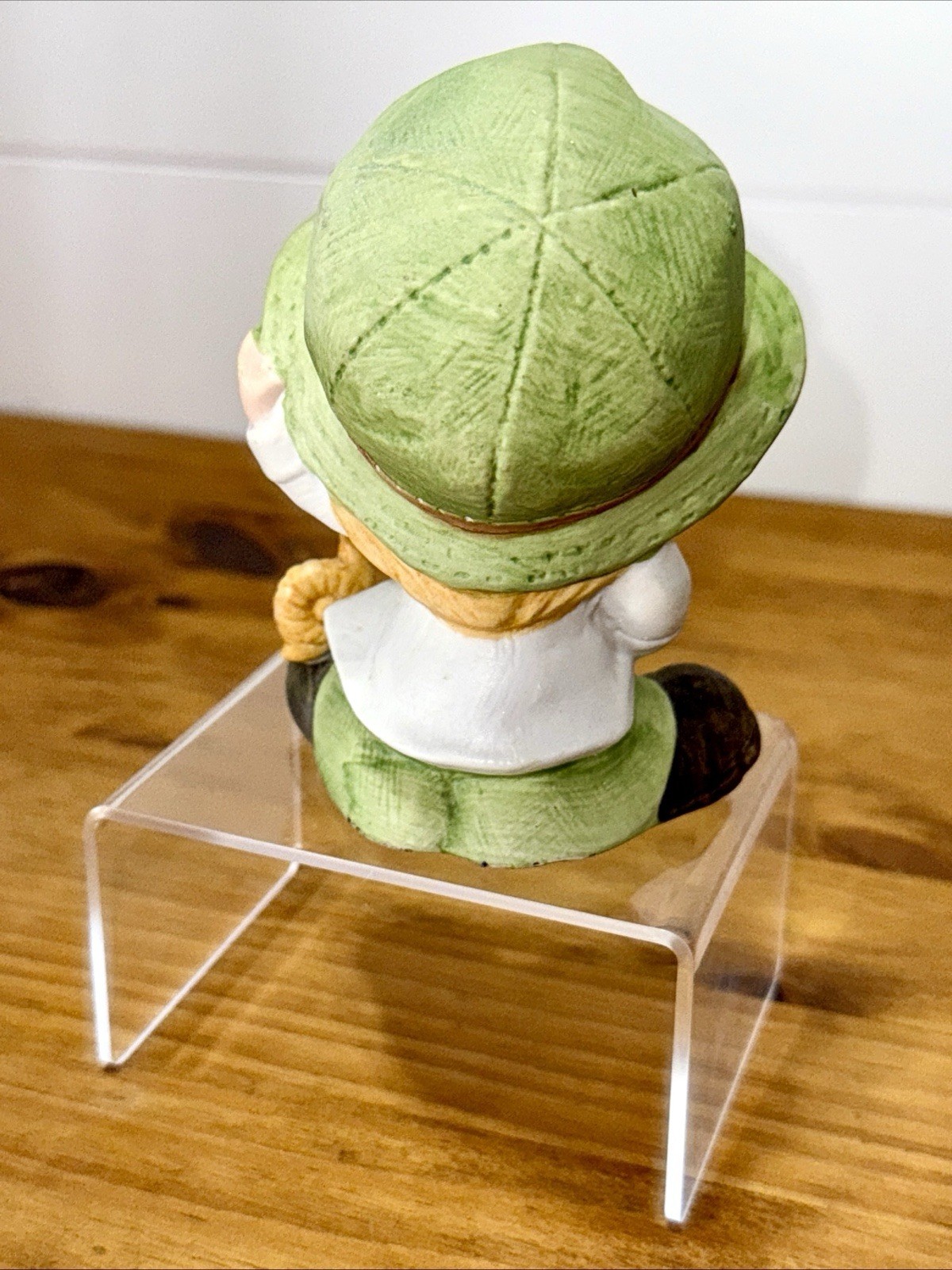 Vintage 1970s ARDCO Ceramic Boy Figurine Green Hat Taiwan