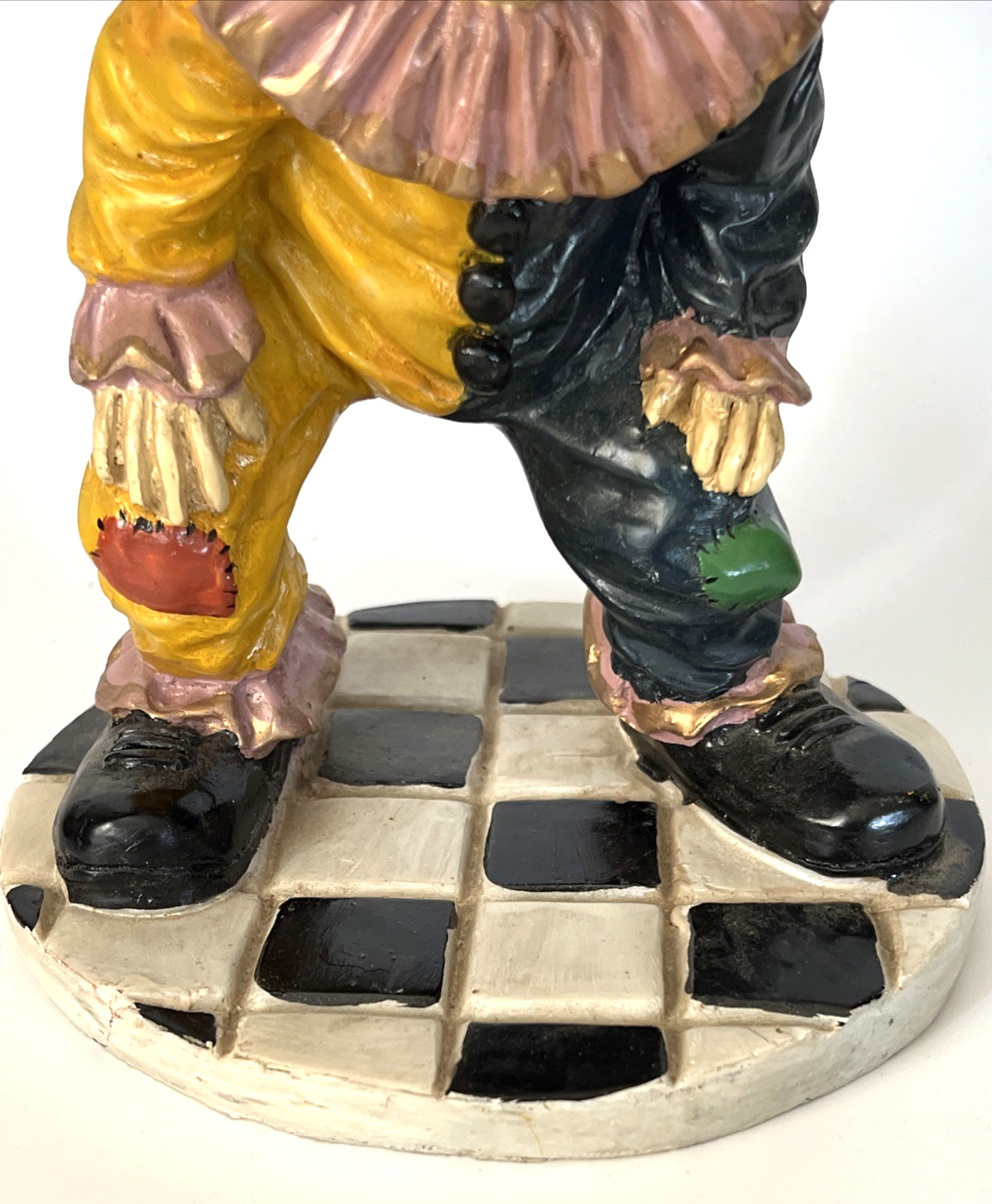 Vintage Happy Stacking Funny Circus Clowns Resin 10 1/2″ Tall Sculpture TST