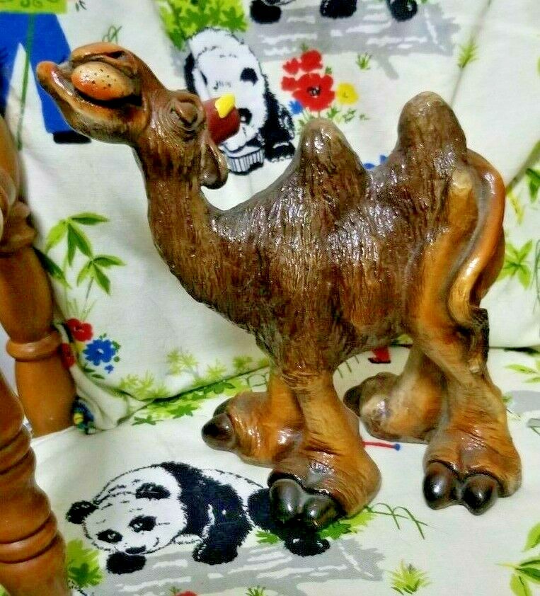 Resin Camel. Figurine. 8” tall, 8.5” wide. New
