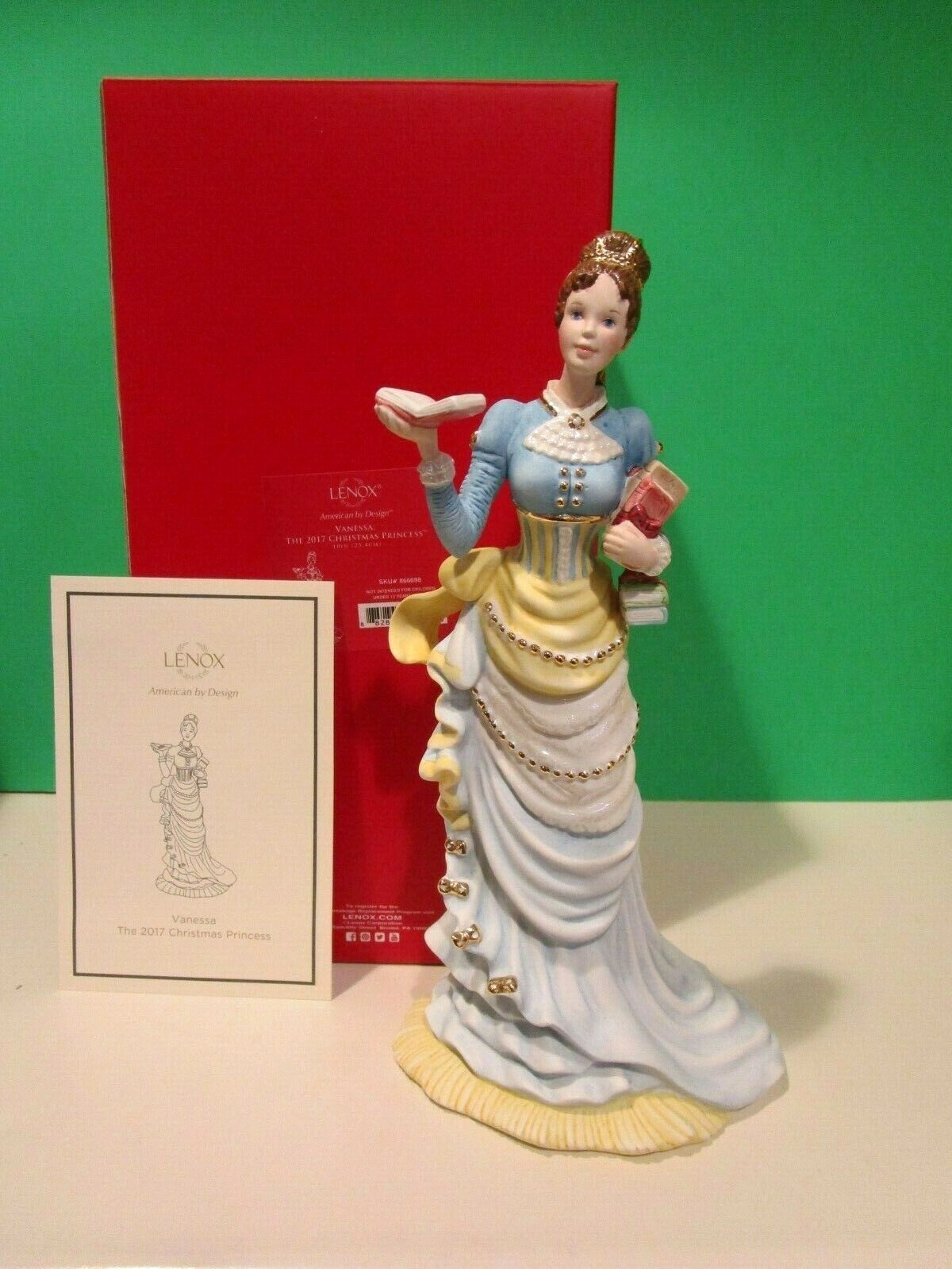 LENOX VANESSA the 2017 annual CHRISTMAS PRINCESS sculpture – NEW in BOX with COA