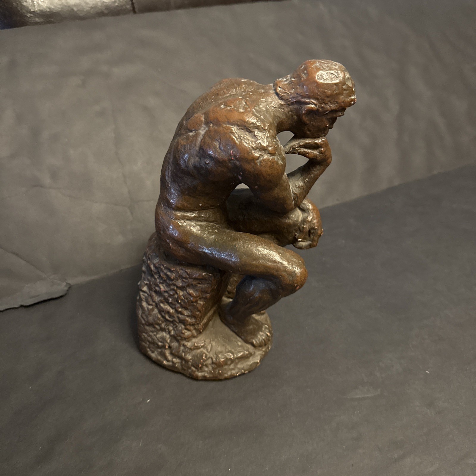 Austin Productions 1962 The Thinker Statue Vintage Rodin Style Sculpture 9in